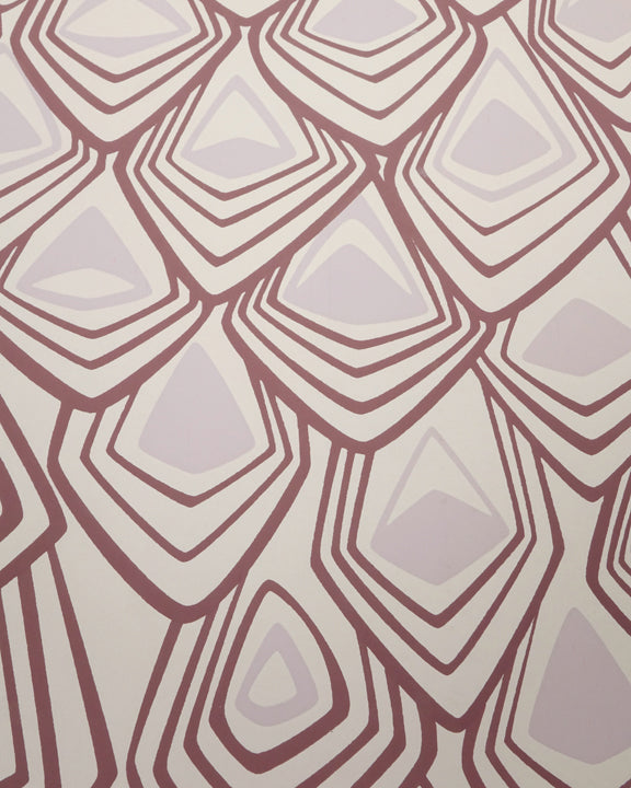 Boho Diamond Wallpaper - Snow Mauve Clay Peel and Stick Removable Wallpaper for Bedroom, Living Room & Nursery | Self-Adhesive, Easy to Install, Waterproof Home Decor