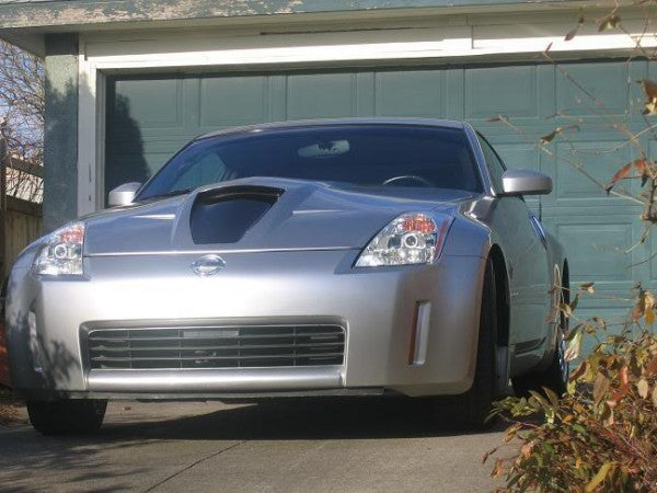 2003-2006 Nissan 350Z Z33 Fiberglass Power Hood - Series 2 OEM Replacement (Part #1035008) - Perfect for Performance Upgrades & Car Shows