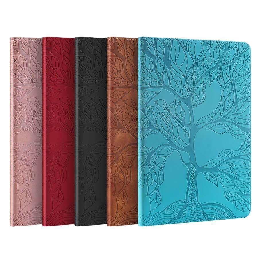 Embossed Life Tree Galaxy Tab S6 Lite 10.4 Case for P610 P615 - Protective Cover with Stylish Design for Work, Study & Travel