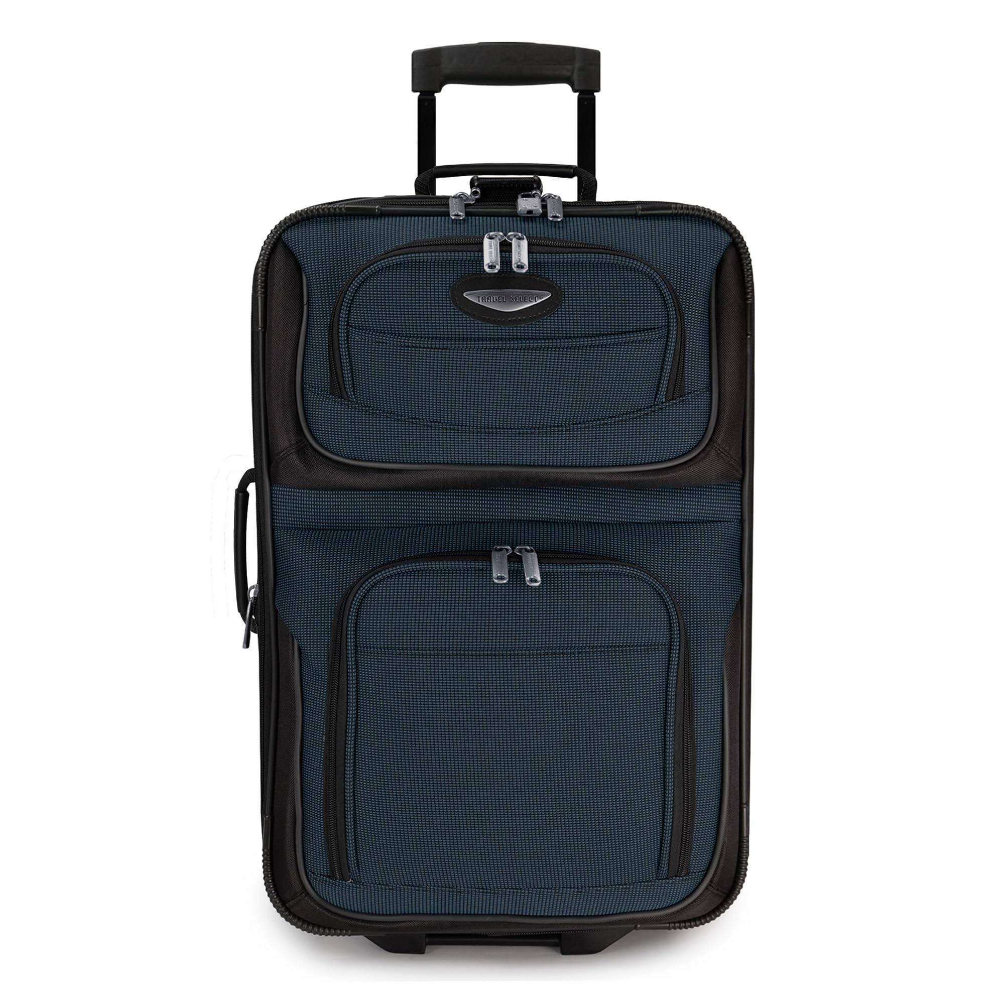 Travel Select Amsterdam Expandable Rolling Upright Luggage Set - Navy Blue 8-Piece Suitcase Collection for Air Travel & Business Trips | Durable Spinner Wheels & TSA Lock