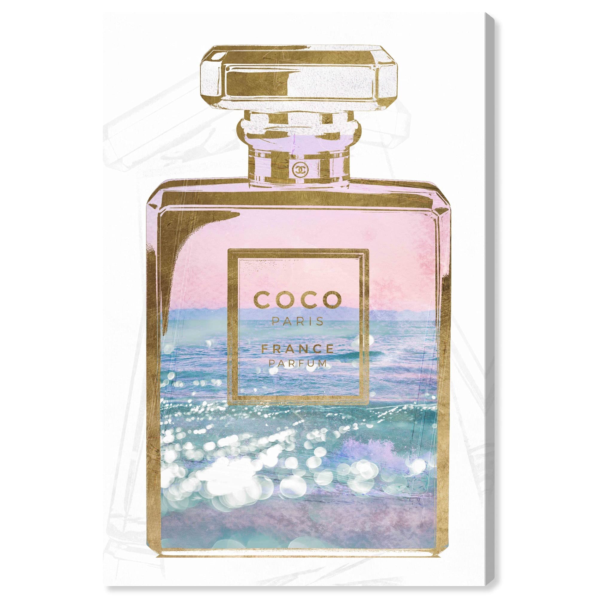 Oliver Gal Fashion & Glam Wall Art Canvas Print - Blush Ocean Spray Perfume Inspired Home Decor, 24x36 Inches - Perfect for Living Room, Bedroom & Office Wall Decor