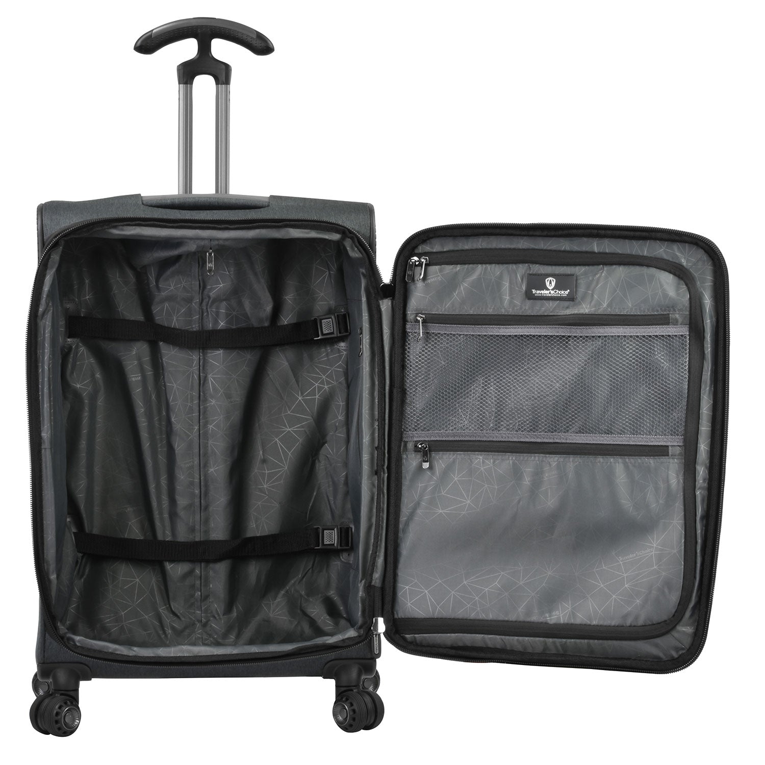 Silverwood Softside 3-Piece Expandable Luggage Set with Spinner Wheels - Lightweight Suitcase for Travel, Business Trips & Family Vacations
