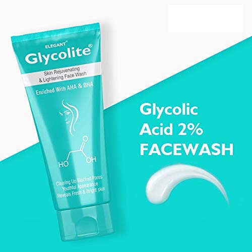 Glycolite Glycolic Acid Face Wash 60ml - Skin Rejuvenating & Lightening Cleanser for All Skin Types | Improves Texture, Tone & Brightness | Reveals Radiant Skin | Perfect for Daily Skincare Routine & Acne-Prone Skin