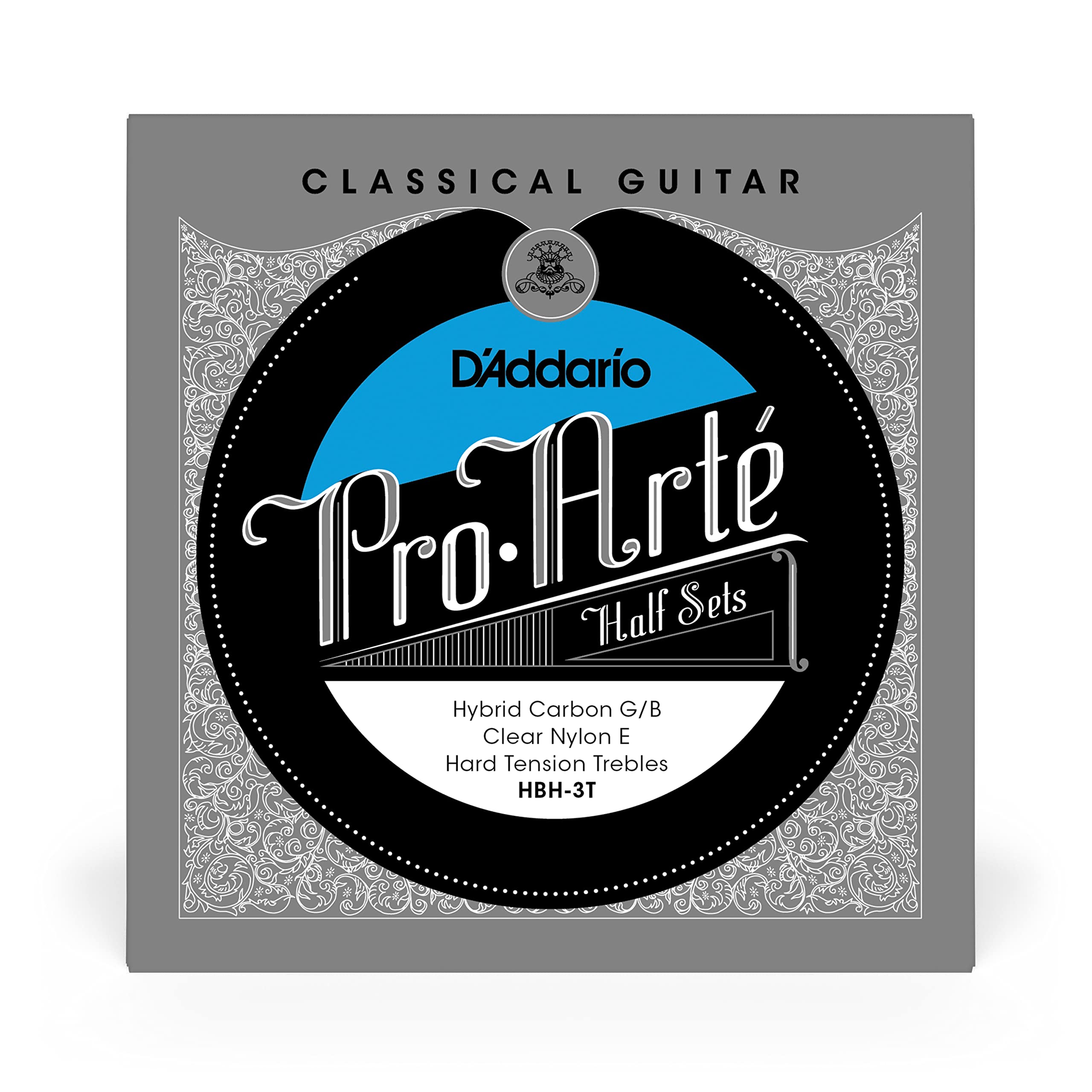 D'Addario HBH-3T Nylon Classical Guitar Strings - Heavy Tension for Warm Tone & Durability | Perfect for Flamenco, Classical & Fingerstyle Playing