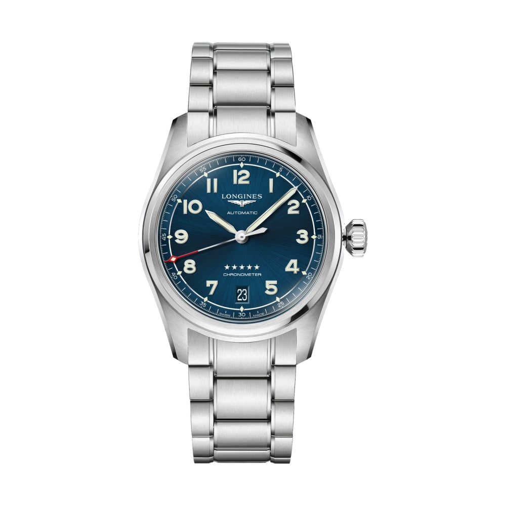 Spirit 37mm Blue Dial Stainless Steel Bracelet Watch for Men - Perfect for Casual, Business & Everyday Wear