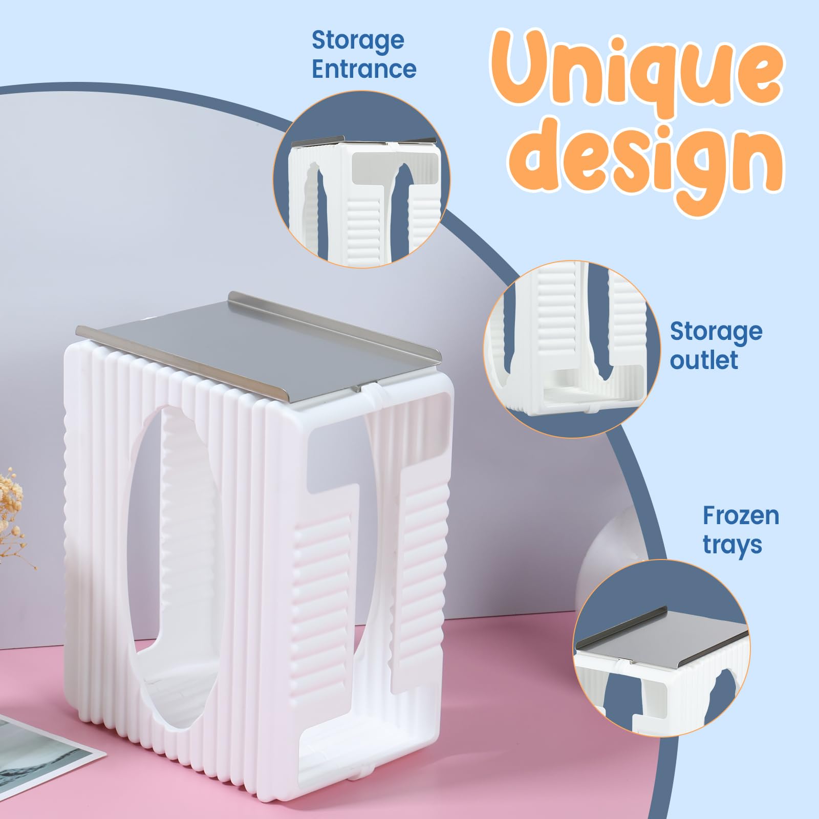 XYDHQS Breastmilk Storage Container & Organizer - Freezer-Safe Milk Storage Bags Holder for 60oz - Reusable Breastfeeding Supplies with Tray - Perfect for Pumping Moms, Daycare & Travel Use