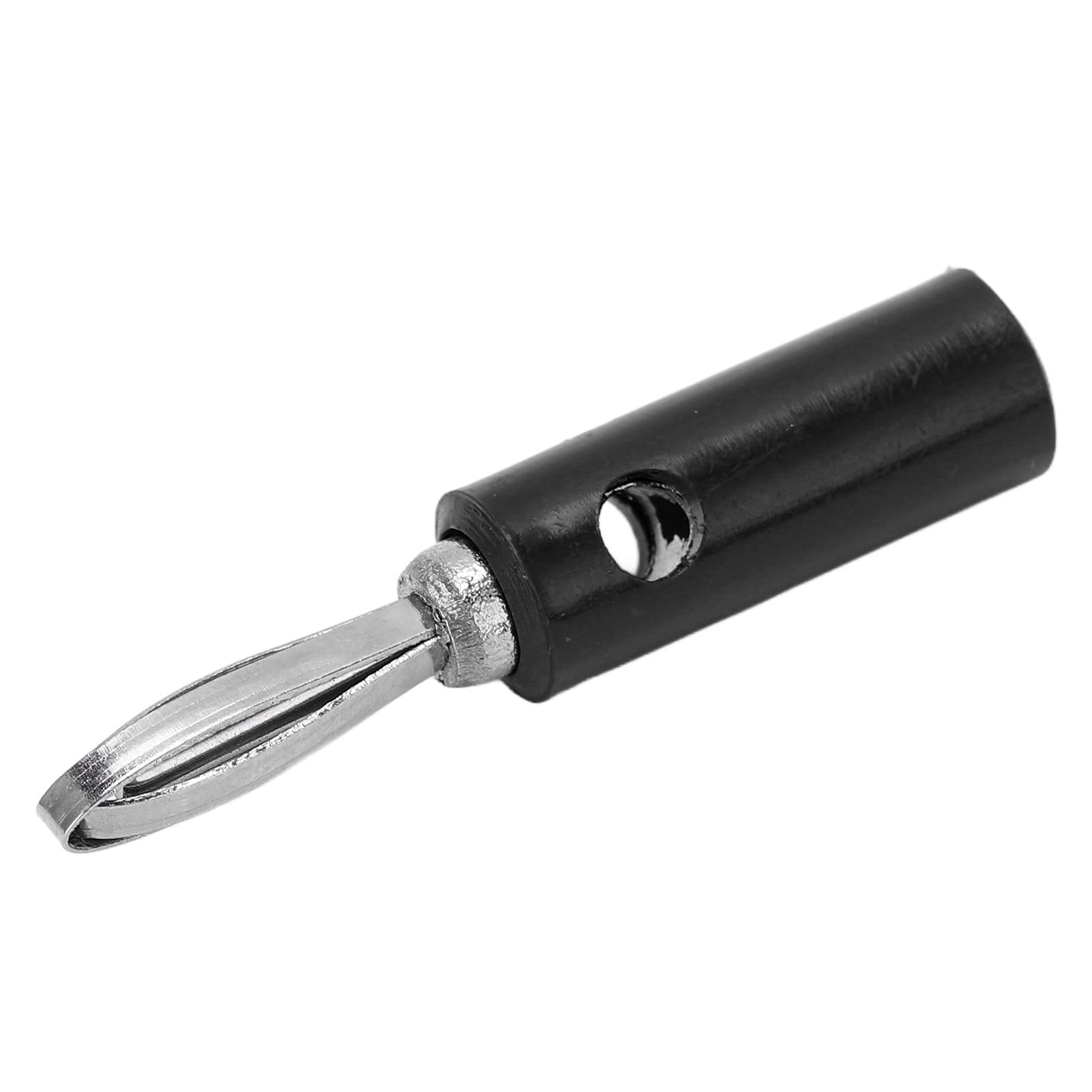 4mm Banana Plug Connectors - Corrosion Resistant Solderless Banana Plugs for Industrial & Electronic Equipment (Black) - Perfect for Test Leads, Speaker Wires & Power Connections