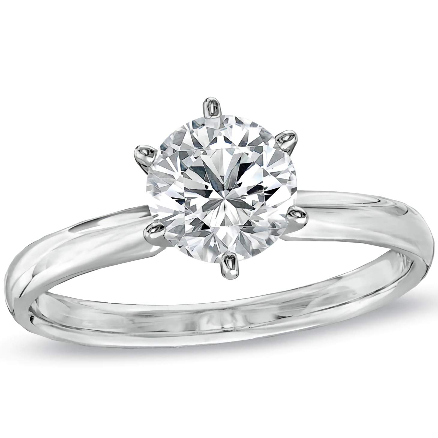 1 Carat (ctw) Moissanite Engagement Rings for Women - 10K, 14K, 18K Gold & Platinum Plated Silver - Sparkling Wedding, Proposal & Anniversary Jewelry Gift