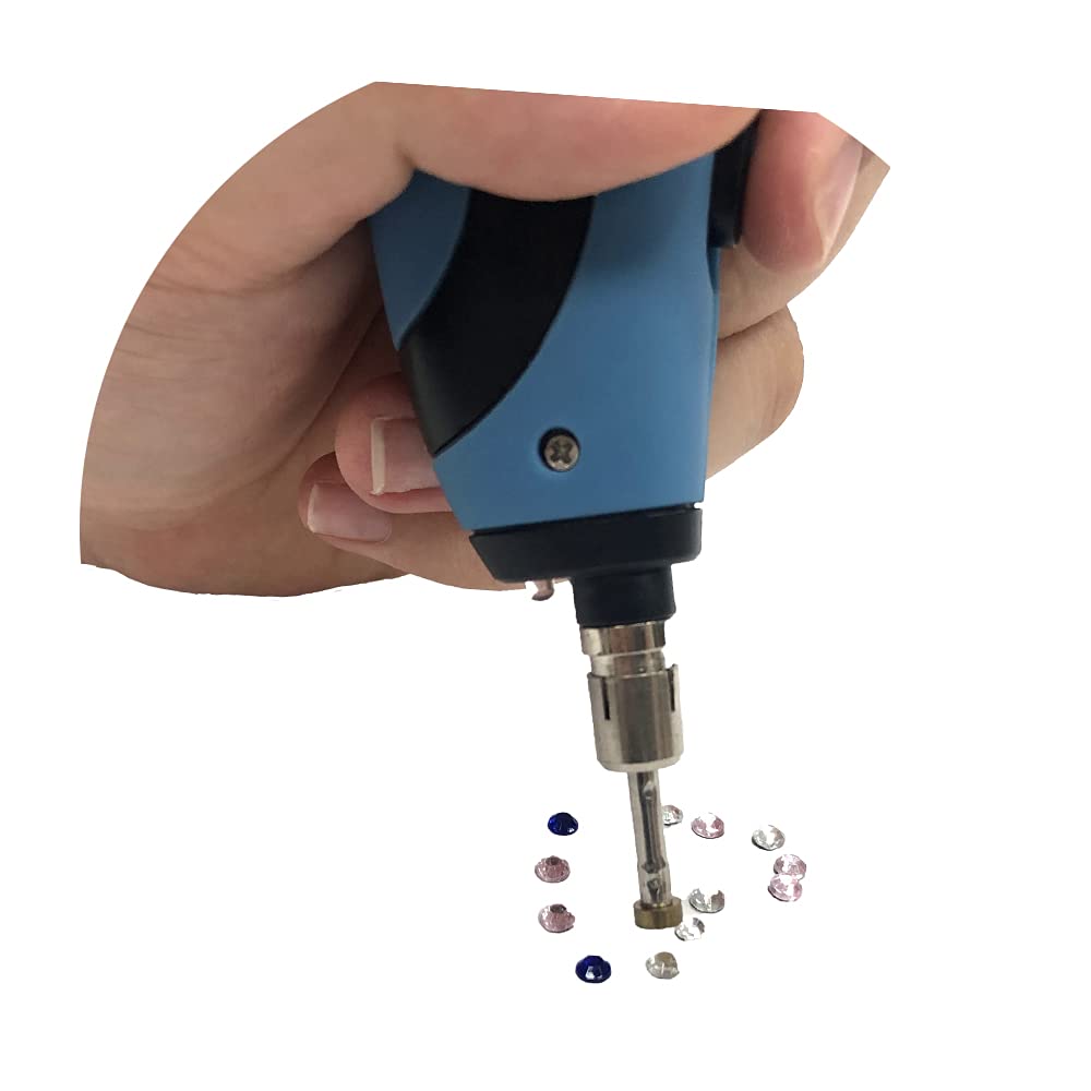 Hotfix Rhinestone Applicator Wand with 120Pcs Crystal Studs - Battery Powered Embellishment Tool for DIY Crafts, Jewelry Making, Fabric Decoration & Costume Design - Perfect for Rhinestone Ironing, Clothing Customization & Nail Art Designs