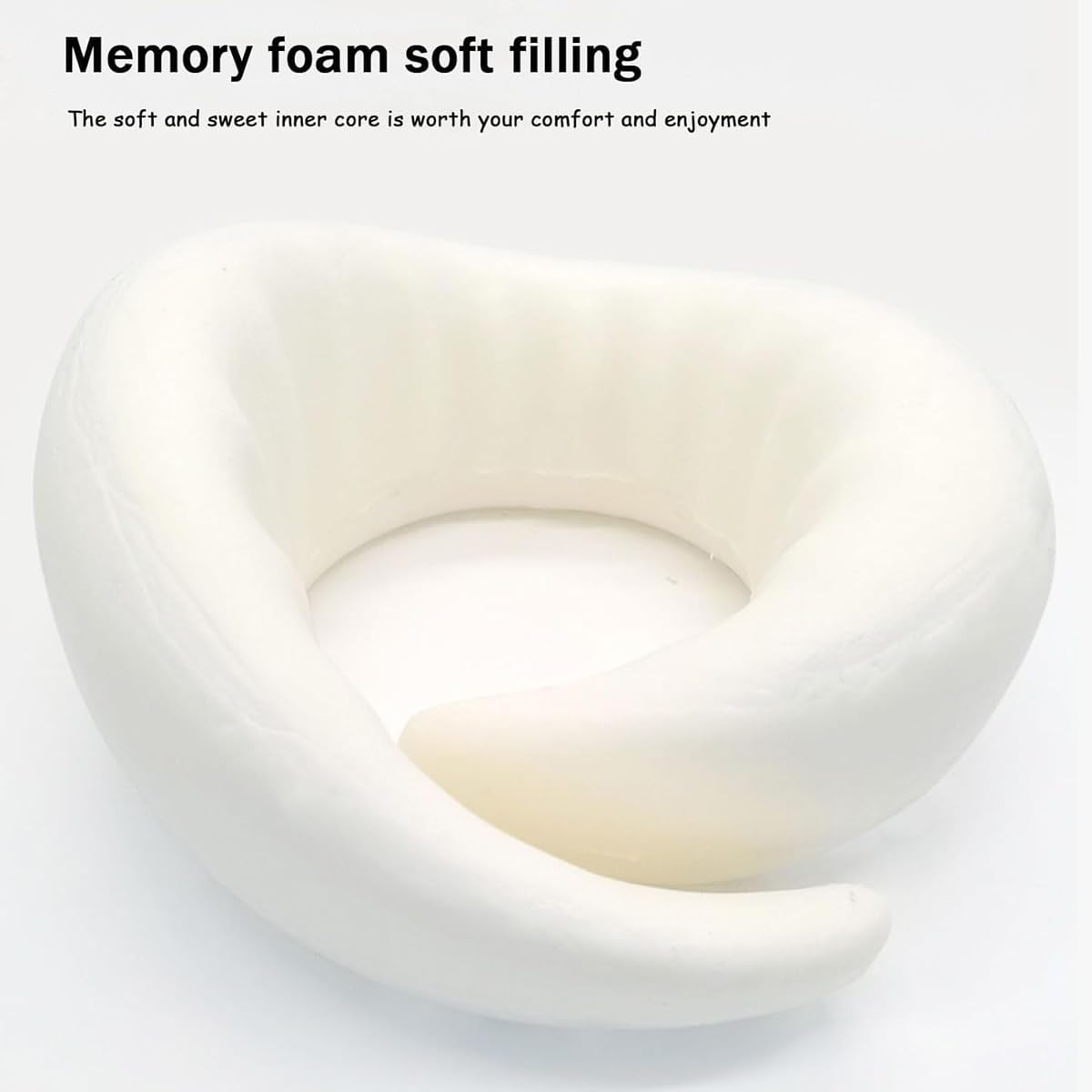 Wander Plus Memory Foam Travel Pillow - U-Shaped Neck Pillow for Airplane, Car & Office - Portable & Comfortable for Upright Sleeping - Pink (Perfect for Long Flights, Road Trips & Work Breaks)