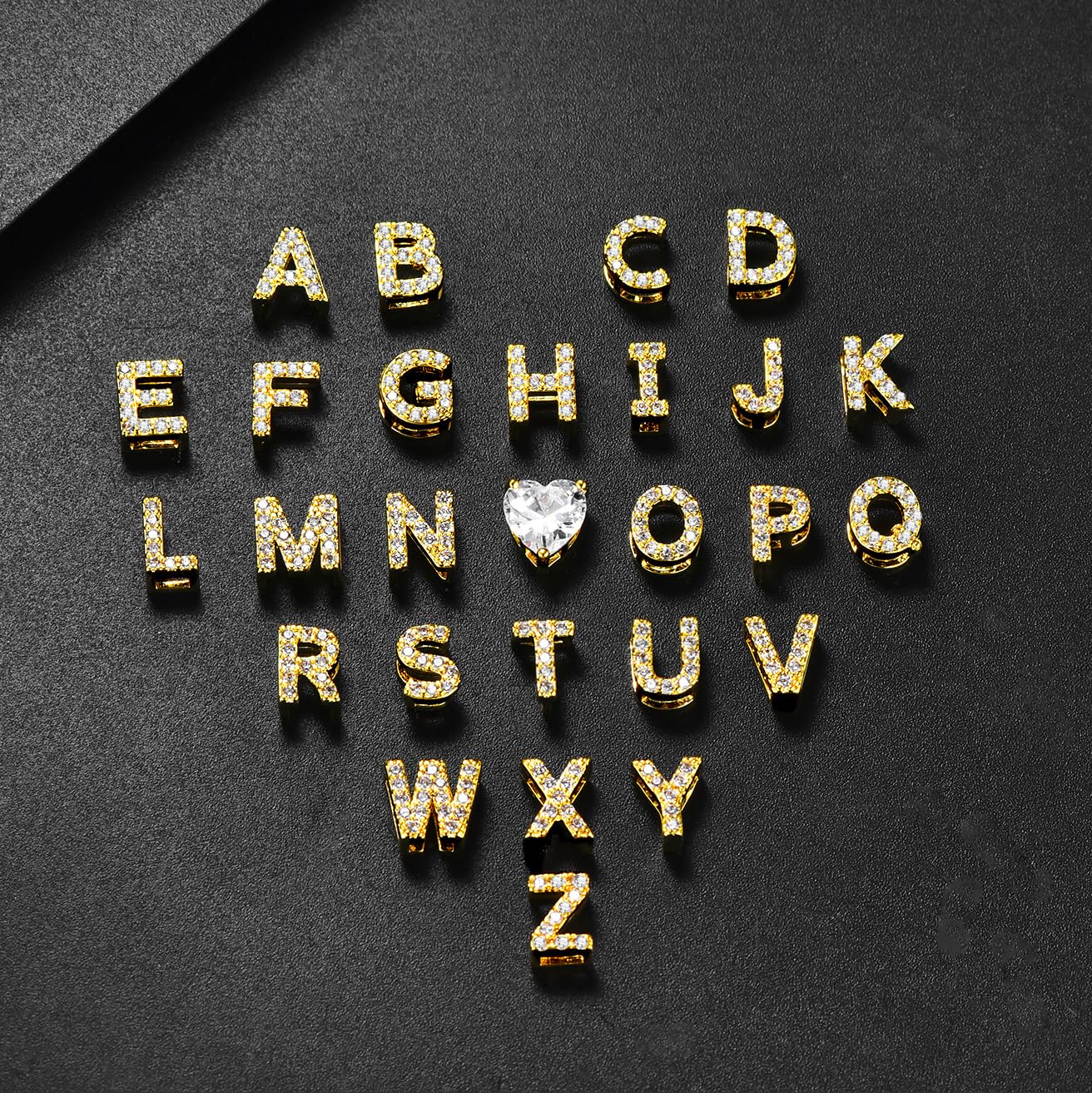 14K Gold Plated Waterproof CZ Initial Anklet for Women - Dainty Adjustable Layered Letter Heart Ankle Bracelet, Handmade Foot Chain Jewelry for Summer, Beach, Wedding & Everyday Wear