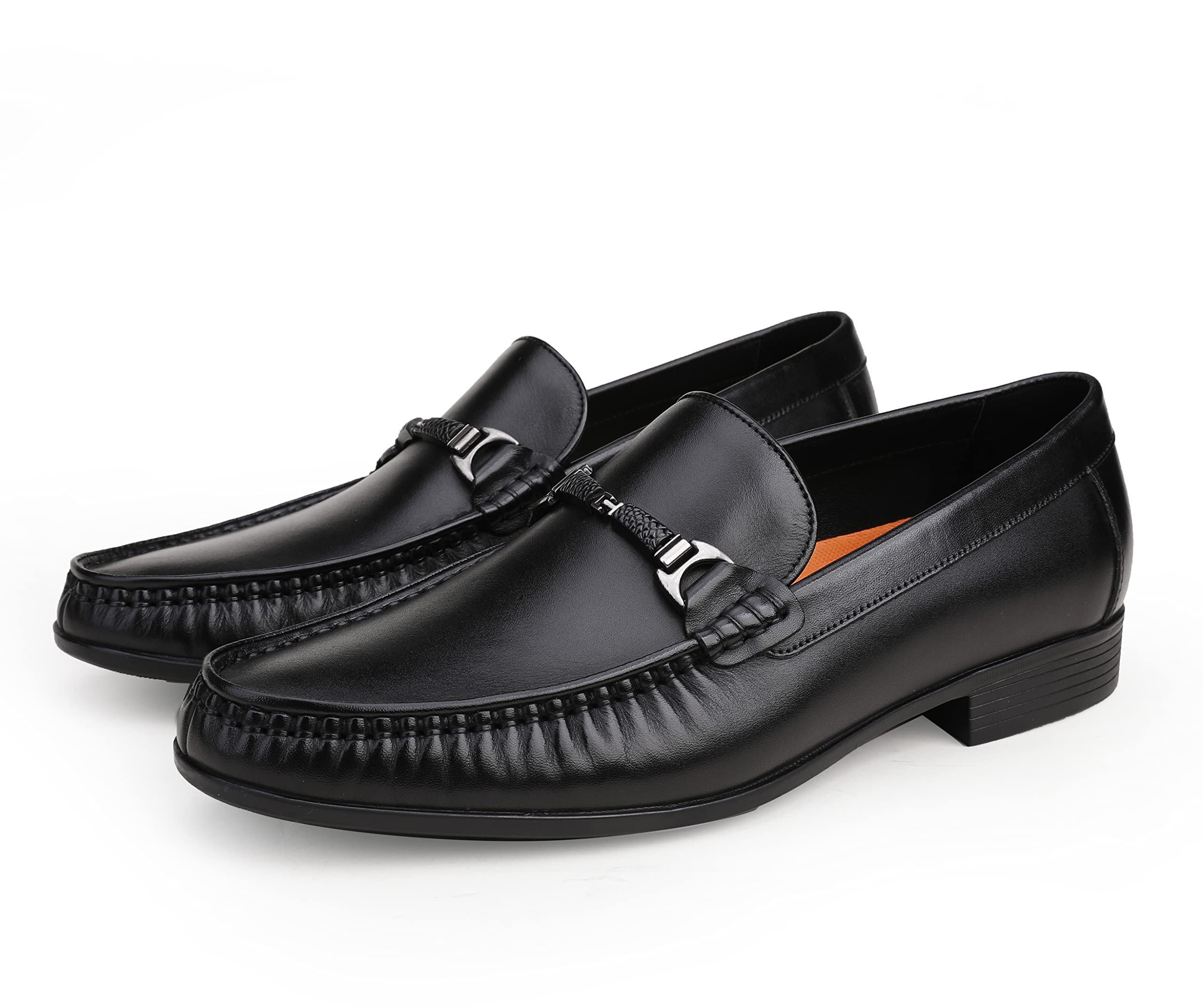 Men's Genuine Leather Loafers - Crocodile Print Slip-On Dress Shoes for Driving & Business Casual Wear | Soft & Comfortable Leather Shoes for Office, Travel & Formal Occasions