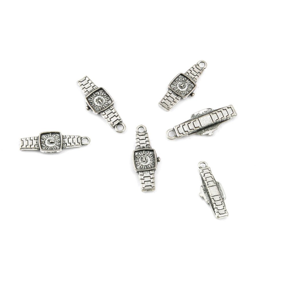 Antique Silver Tone Jewelry Charms Bulk Wholesale - 39985 Pieces for DIY Bracelets, Necklaces & Watch Bands - Vintage Style Jewelry Making Supplies for Crafters