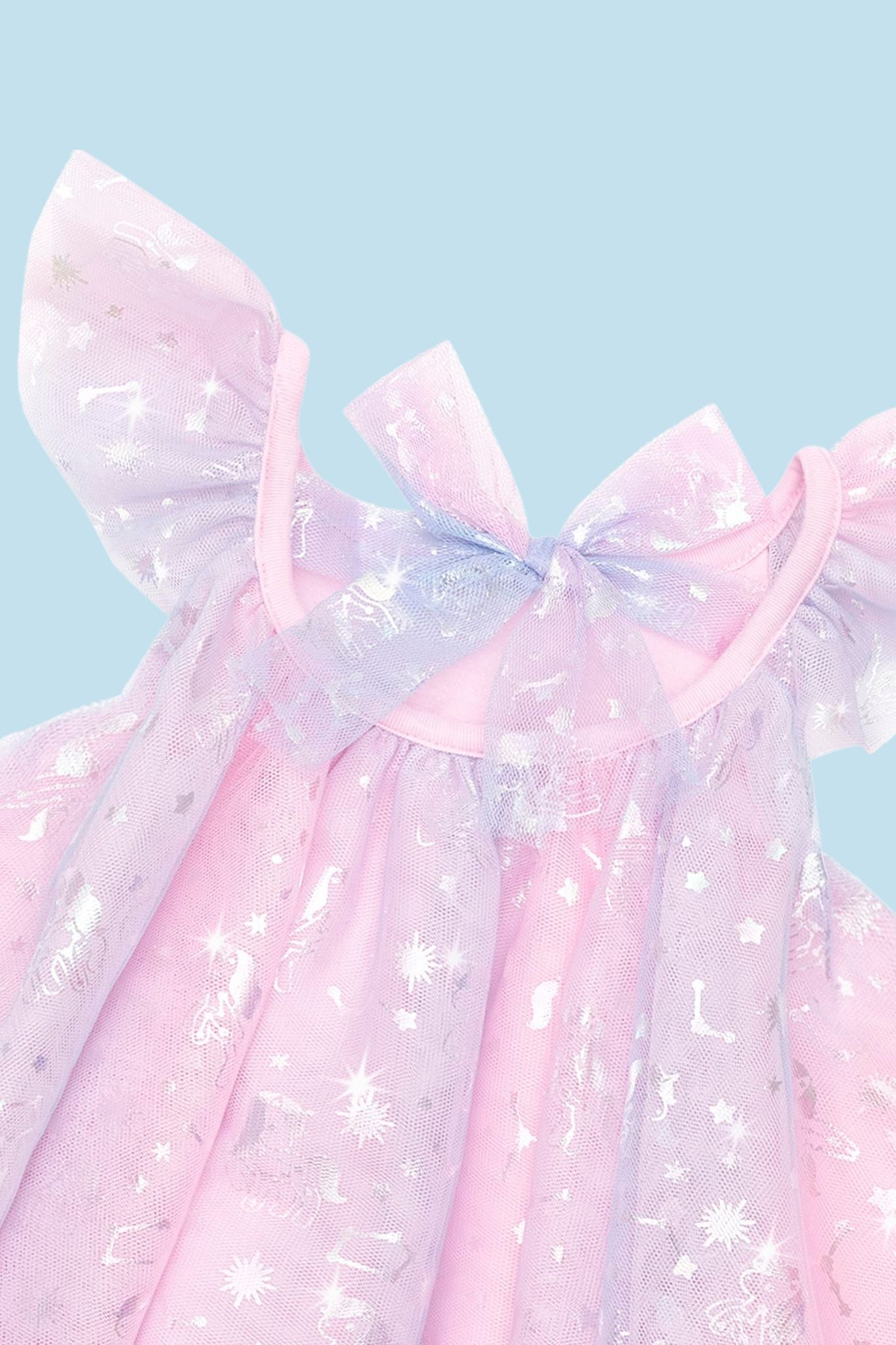 Cosmic Unicorn Frill Tulle Dress for Baby Girls | Whimsical Birthday Party & Photo Shoot Outfit | Toddler Fairy Princess Costume