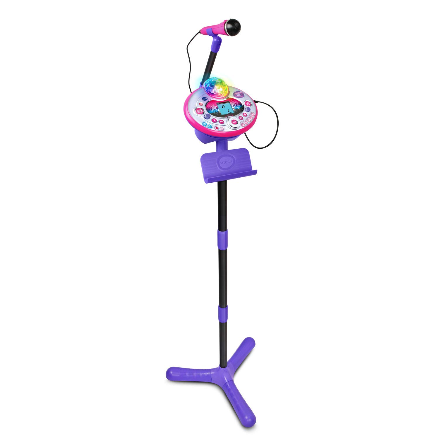 VTech KidiStar Karaoke Machine for Kids - Pink & Purple Wireless Microphone Singing Toy with Bluetooth, LED Lights & Voice Effects - Perfect for Birthday Parties, Family Gatherings & Home Entertainment