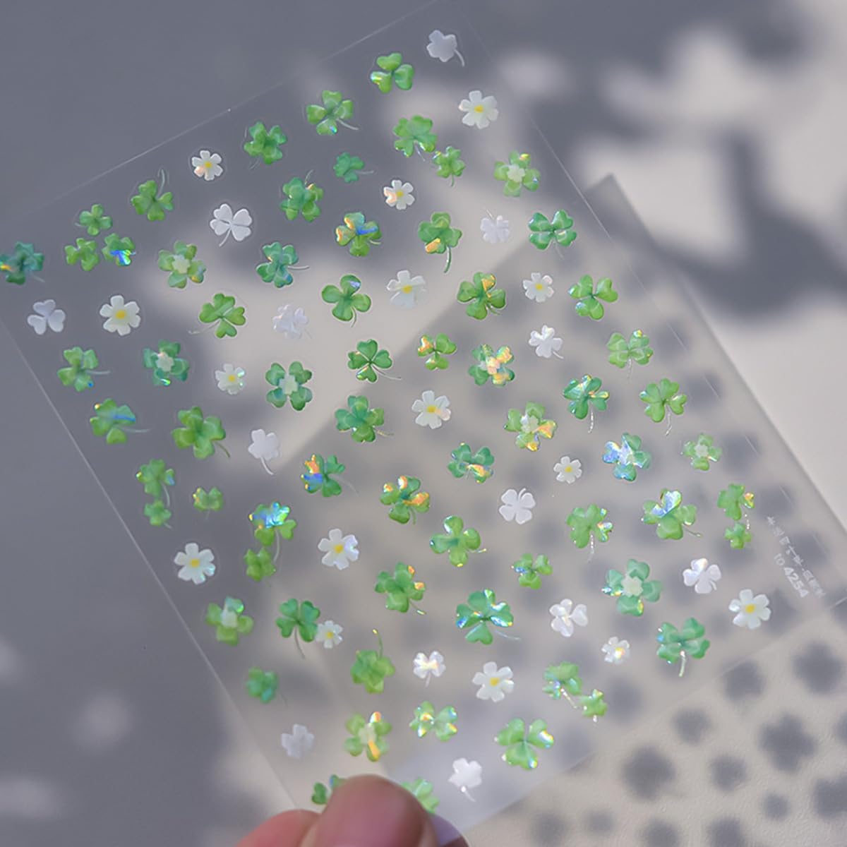 3D St. Patrick's Day Nail Art Stickers - Self-Adhesive Shamrock & Clover Nail Decals with Green Hat Letters | Irish Themed Nail Designs for Women | Perfect for Acrylic Nails, St. Patrick's Day Parties & Festive Nail Art