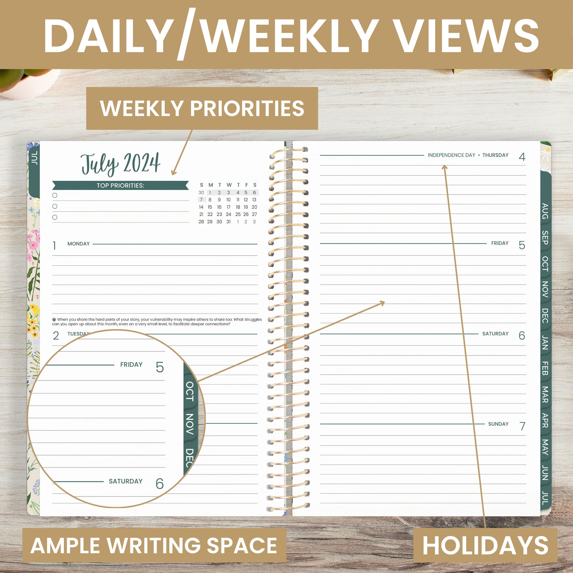 Bloom 2024-2025 Academic Planner (July 2024-July 2025) - 5.5