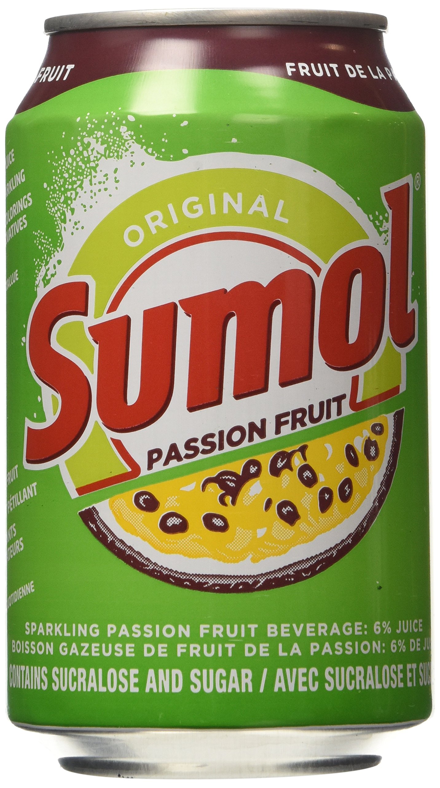 Sumol Passion Fruit Soda - 6 Pack (11.15 Oz Cans) | Refreshing Tropical Flavor from Portugal | Perfect for Parties, BBQs & Summer Refreshment