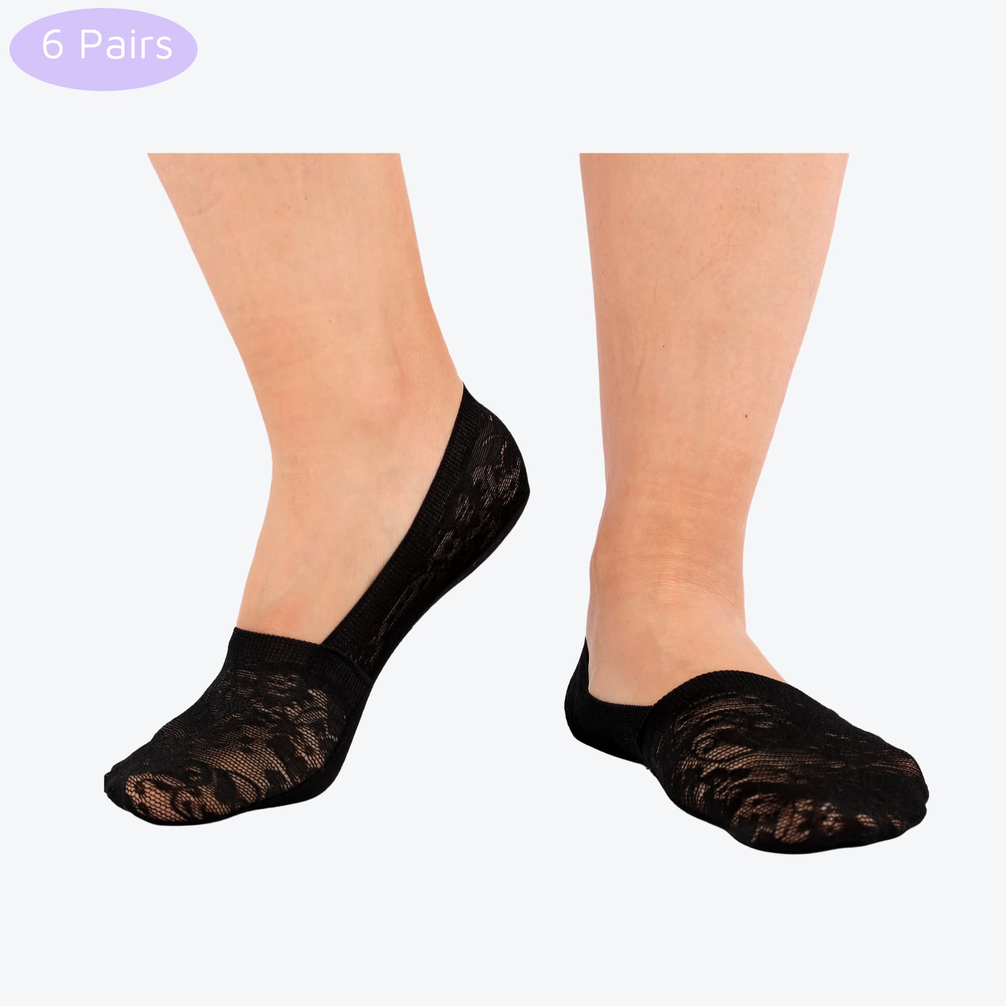 Flammi Women's No Show Liner Socks - Anti Slip Cotton Invisible Socks for Sneakers & Loafers | Comfortable Hidden Socks for Everyday Wear, Workouts & Casual Outfits
