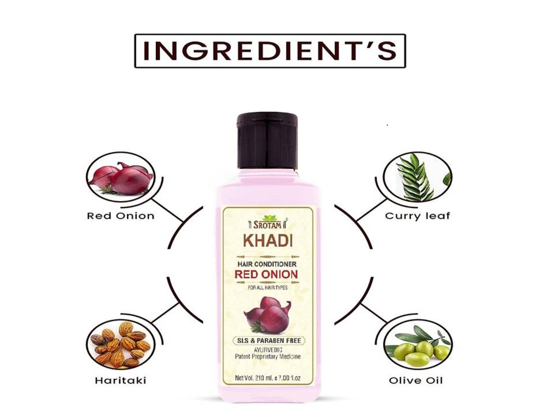 Srotam Onion Hair Conditioner for Dry & Frizzy Hair - 210ml Moisturizing Leave-In Treatment for Women & Men | Hydrates, Repairs & Nourishes Damaged Hair | Perfect for Daily Use, Salon-Like Results at Home