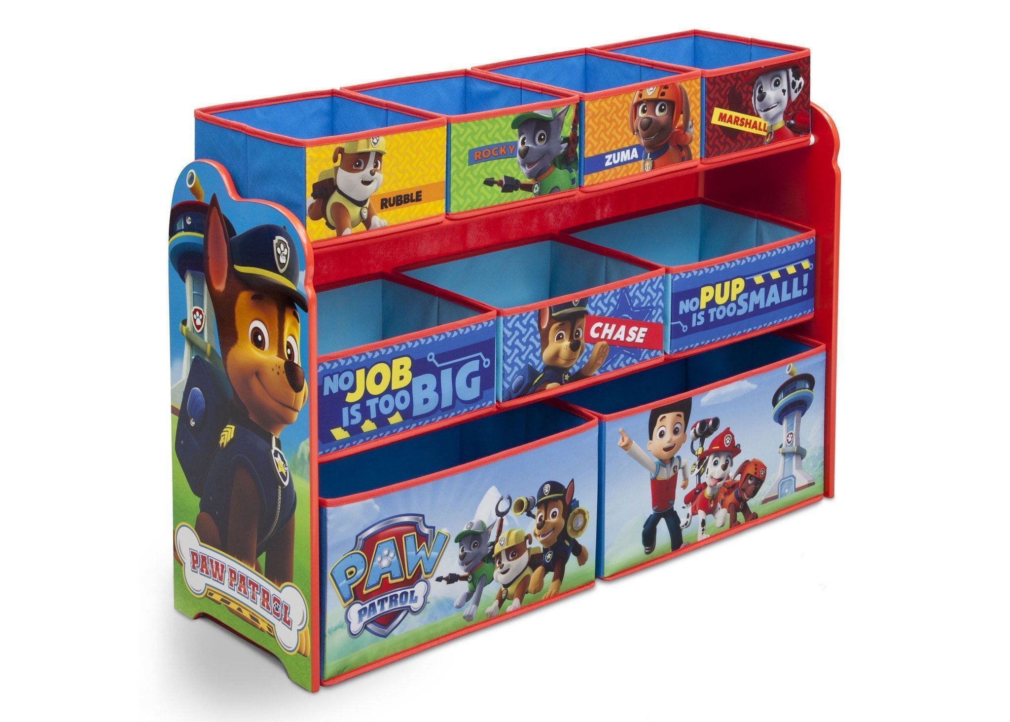 PAW Patrol Deluxe Multi Bin Toy Organizer - Kids' Room Storage Solution for Toys, Books & Games - Perfect for Playrooms, Bedrooms & Daycares