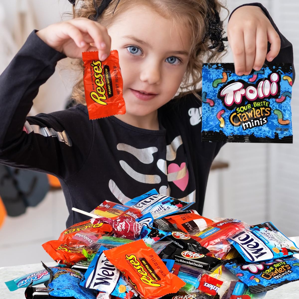 Bulk Individually Wrapped Assorted Candy Mix - Fun Size Chocolate Variety Pack with Kit Kat, Dots & Welch's - 5 LB Box for Halloween, Parties, Office Treats & Gift Baskets