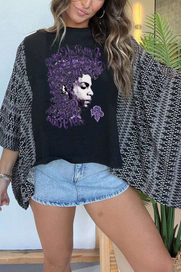 Stylish Ethnic Print Batwing Sleeve Loose Blouse for Women | Boho Chic Tunic Top | Perfect for Casual Wear, Festivals & Vacation Outfits