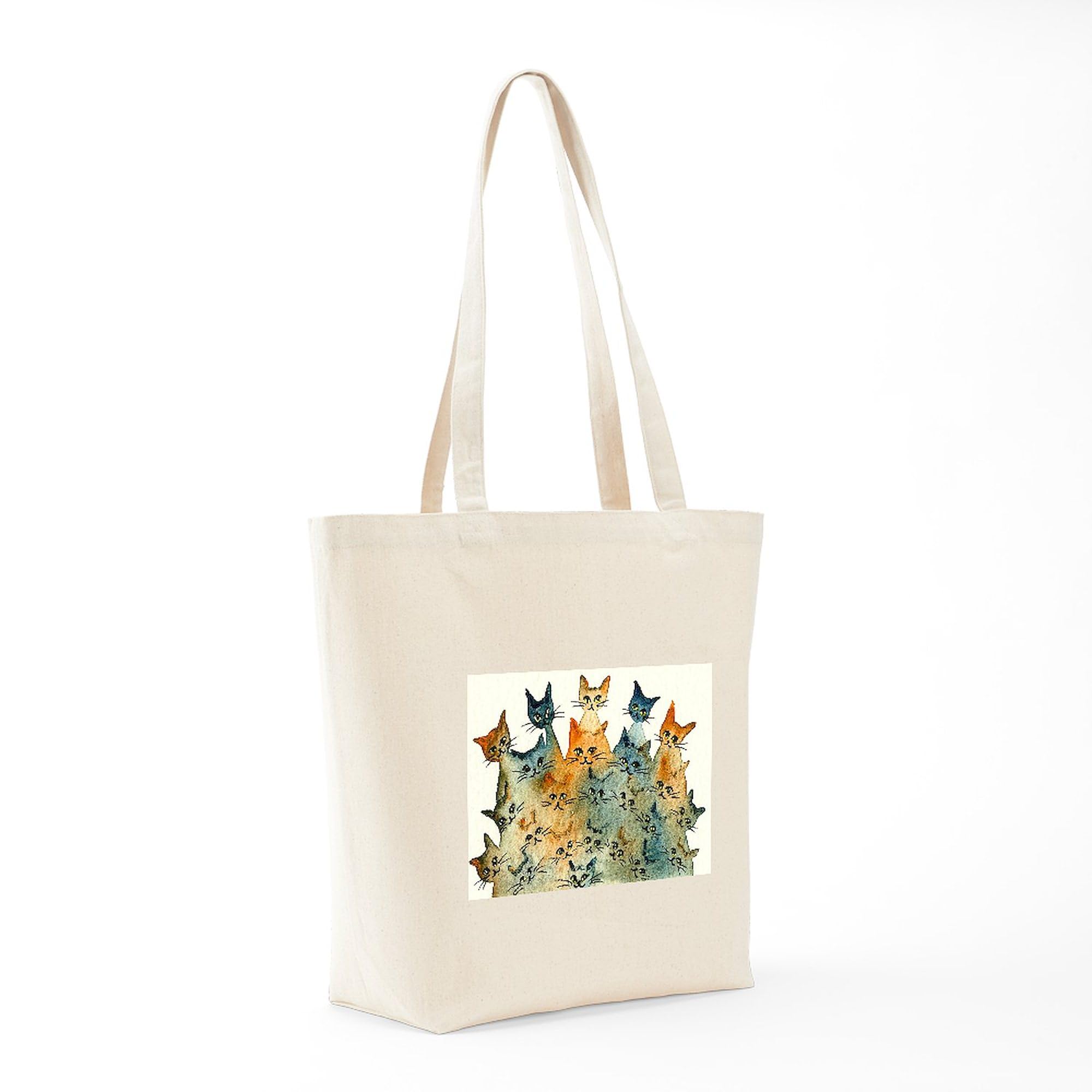 Charlottesville Stray Cats Canvas Tote Bag - Eco-Friendly Reusable Shopping Bag for Groceries, Beach & Everyday Use