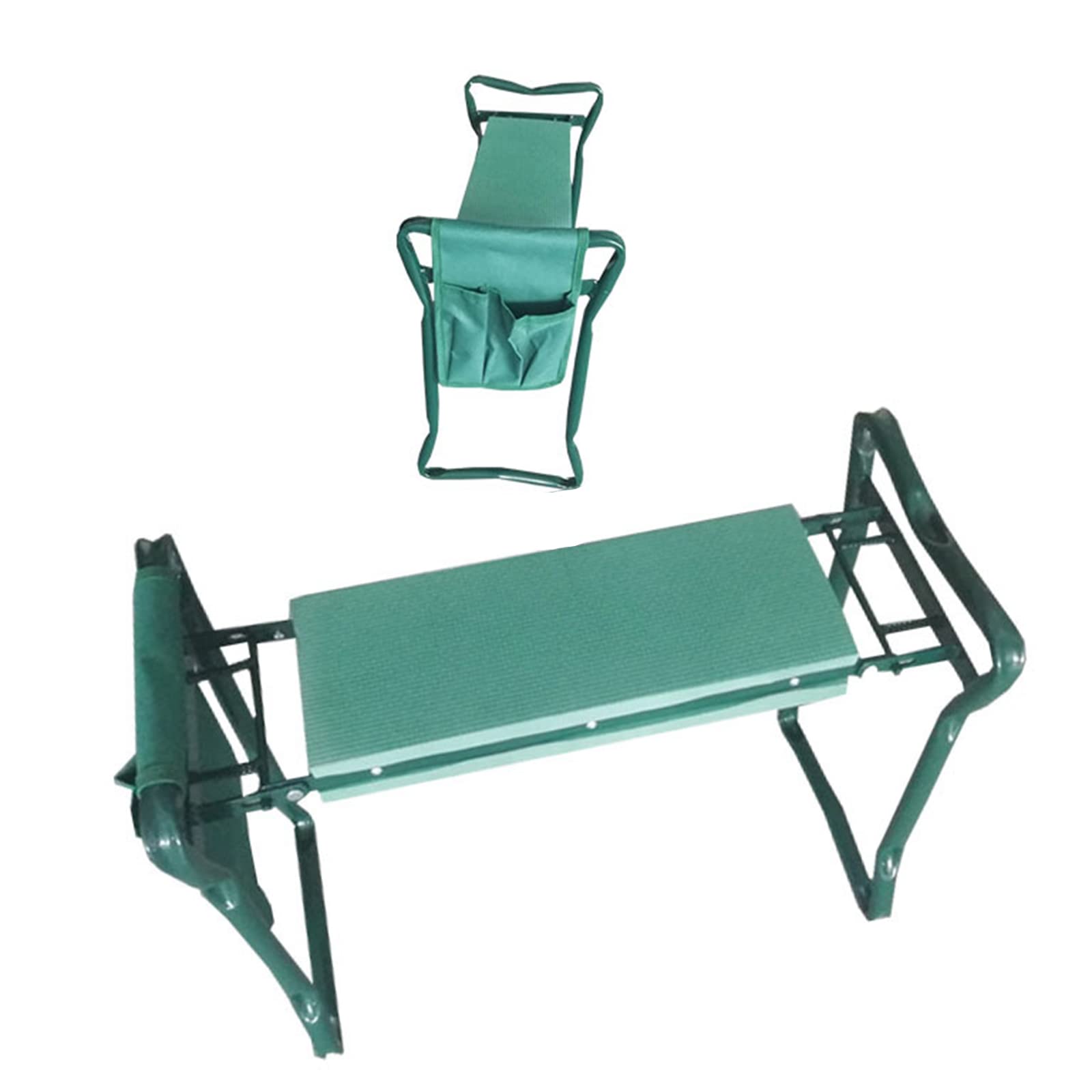 **Foldable Garden Kneeler and Seat with Tool Bag Pouch - Portable EVA Foam Pad Bench Stool for Gardening - Perfect Outdoor Kneeler for Women & Men - Ideal Gardening Gift for Plant Lovers (Green) - Great for Weeding, Planting & Landscaping**