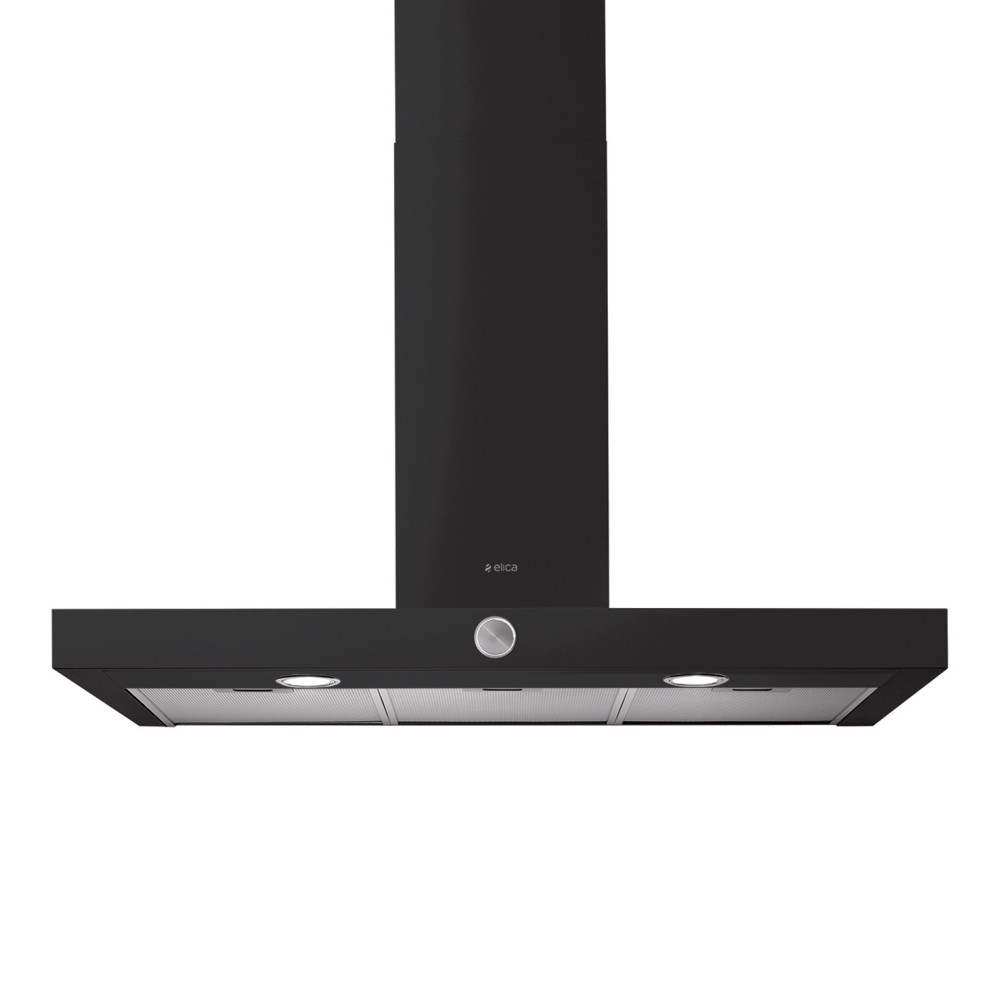 Elica 90cm Black Stripe Wall Mounted Range Hood - Modern Kitchen Ventilation for Smoke & Odor Removal | Perfect for Home & Restaurant Use