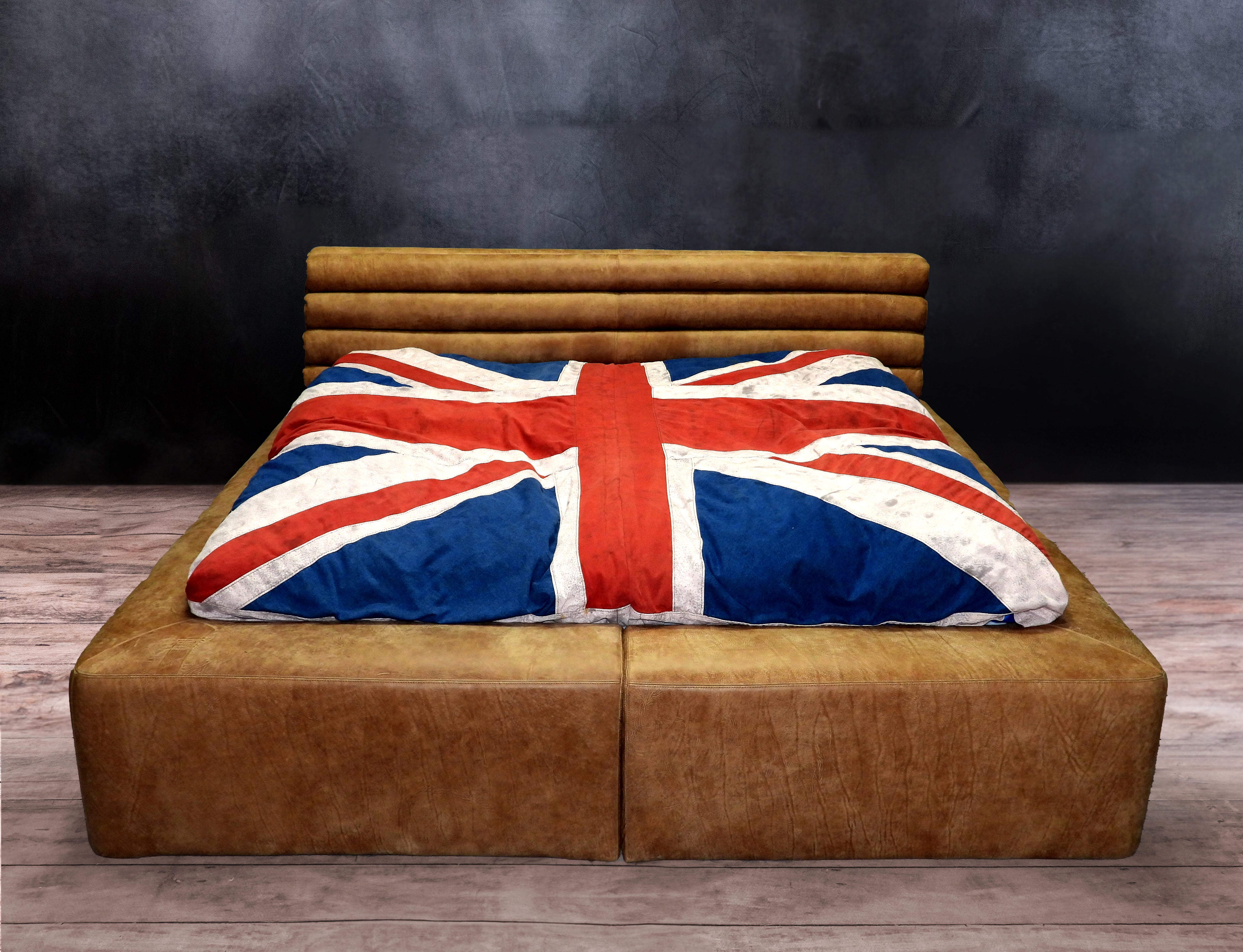 Premium Genuine Leather Commander Bed Frame - King Size, Modern & Luxurious Bedroom Furniture for Master Suite, Guest Room, or Airbnb