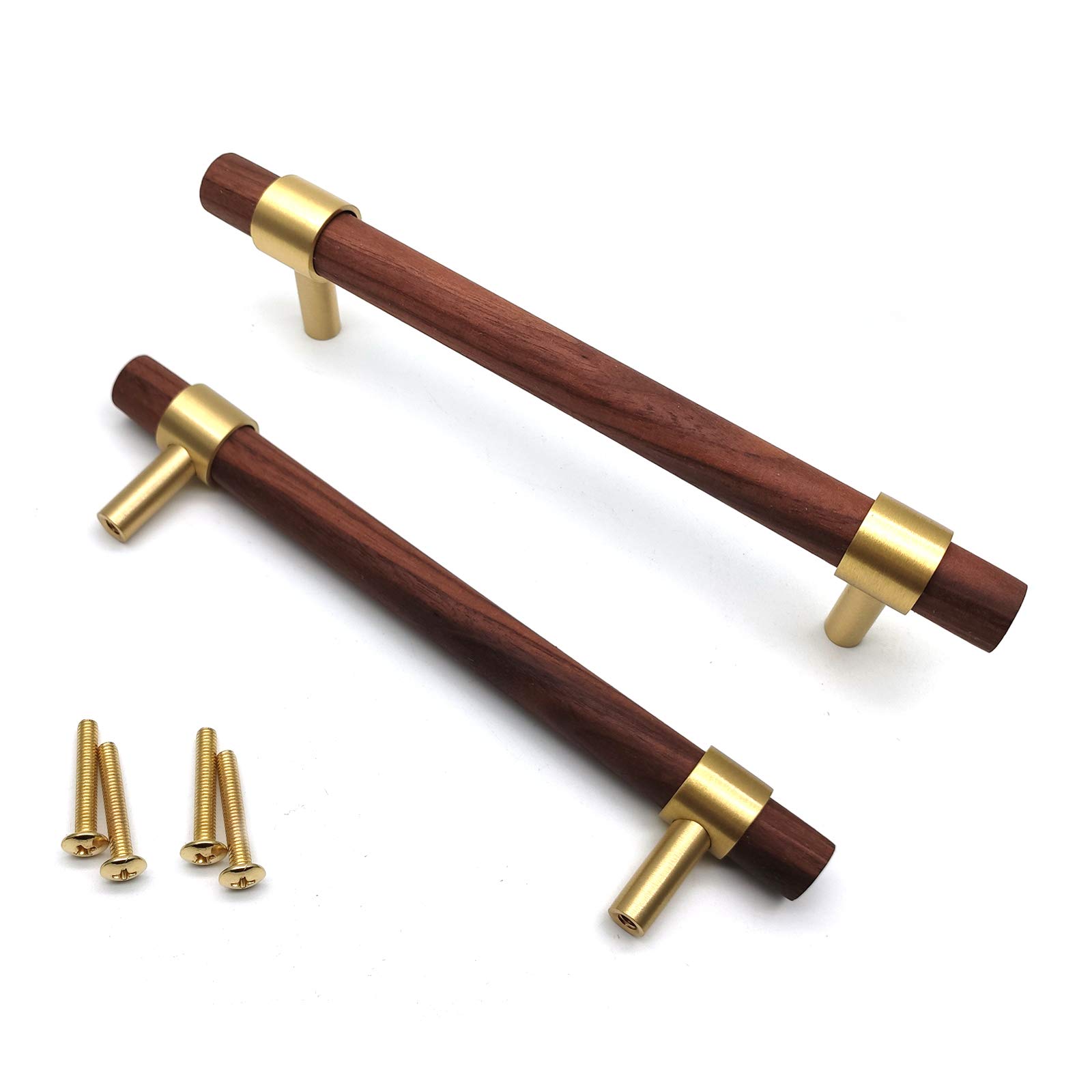 Susenya 2-Piece Walnut Kitchen Cabinet Drawer Pulls - 5.04