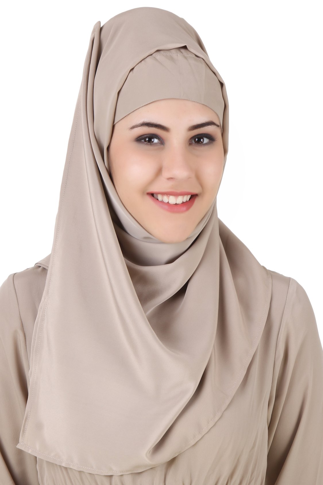 Aazeen Warm Grey Nida Abaya - Modest Islamic Prayer Dress for Women | Perfect for Prayer, Mosque & Special Occasions