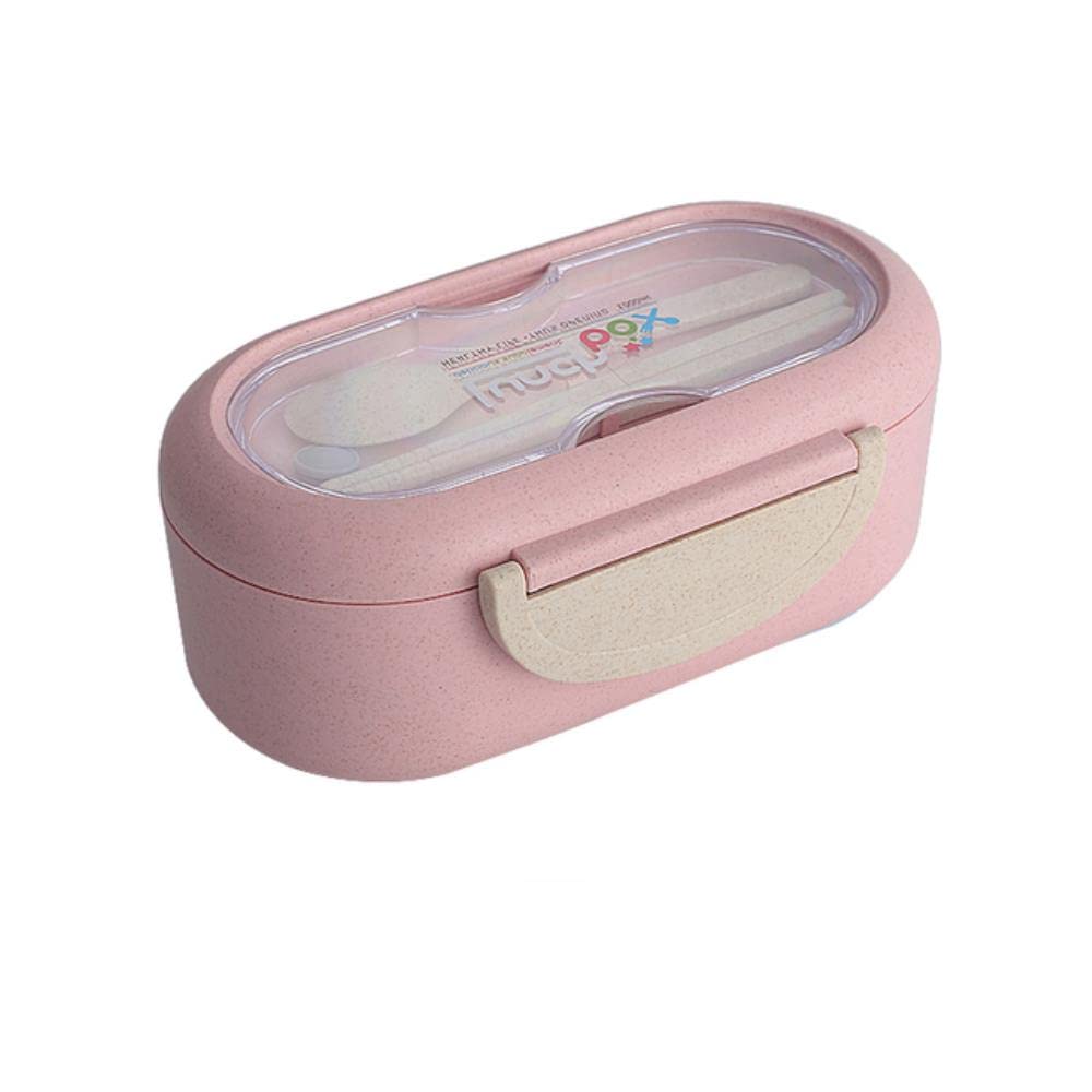 **Eco-Friendly Wheat Straw Lunch Box - Microwave Safe, Leakproof Food Container for Office, School & Travel - Bento Box for Kids & Adults - Perfect for Meal Prep & On-the-Go Dining**