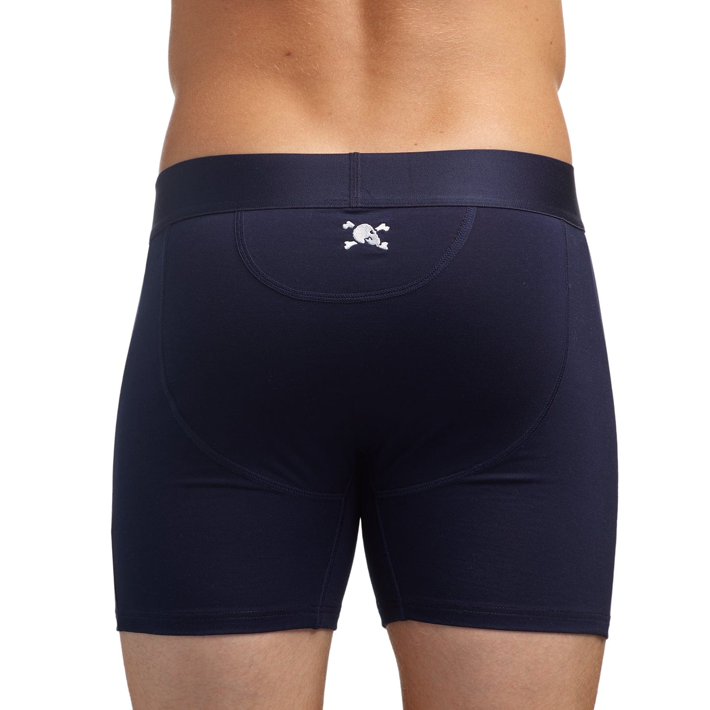 Just the Bones Boxer Briefs for Men - Midnight Black Comfort Underwear for Everyday Wear & Lounge