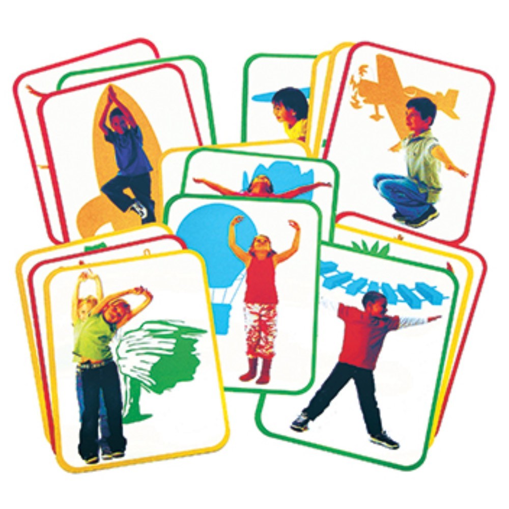 Body Poetry Action Cards - Fun Fitness Flash Cards for Home Workouts & Yoga - Perfect for Exercise, Stretching & Mindfulness Training