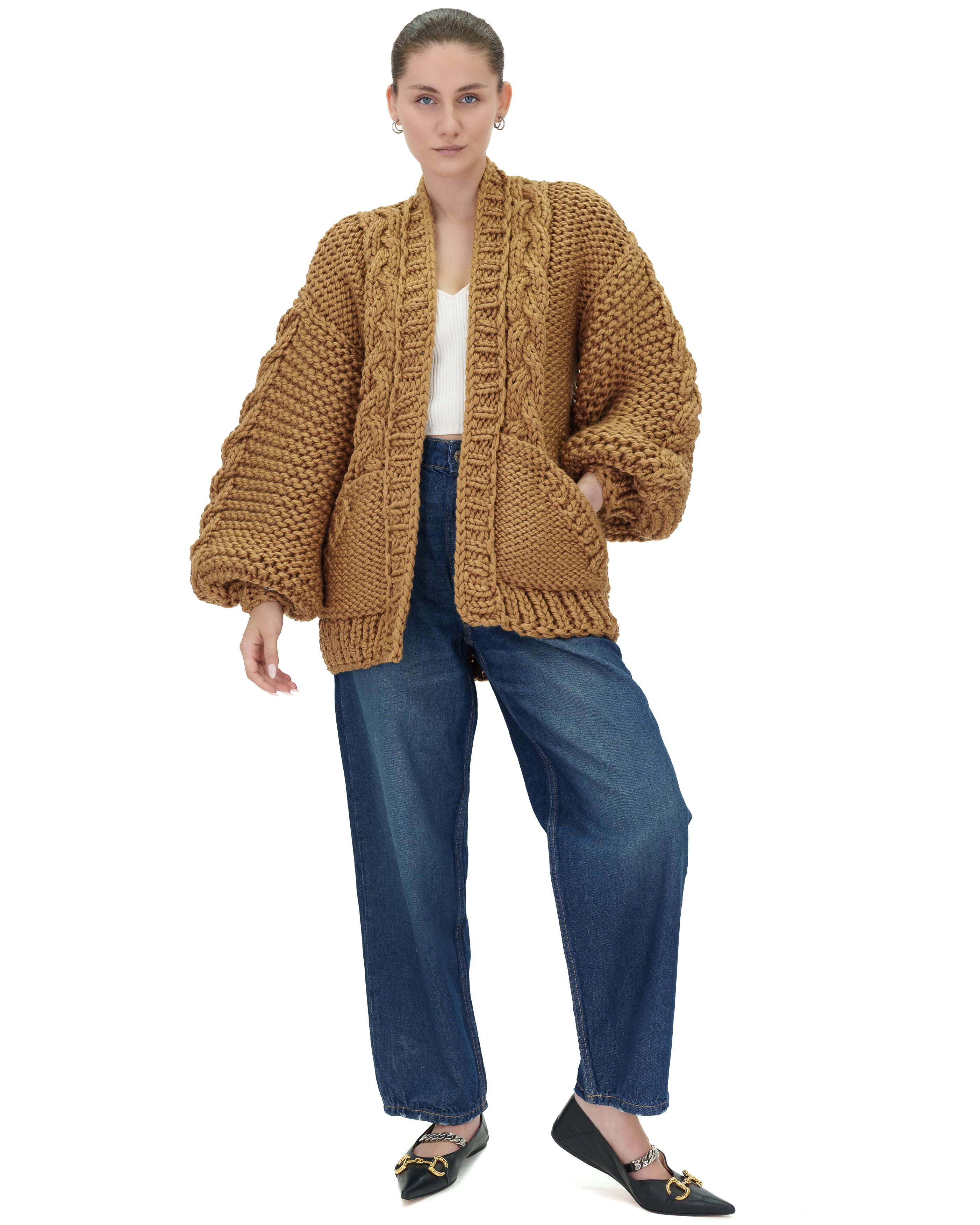 Stylish Braided Pocket Cardigan for Women - Soft Knit Open Front Sweater | Perfect for Fall, Winter & Layering Outfits