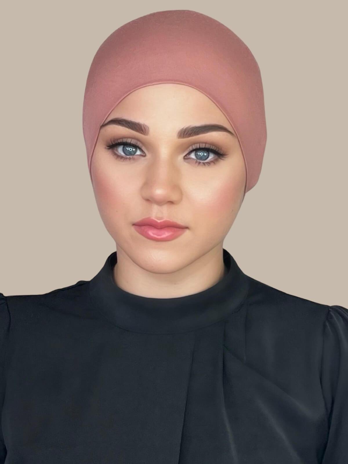 Premium Jersey Under Scarf Wood Rose - Soft & Comfortable Head Wrap for Women - Perfect for Hijab, Turban, or Everyday Fashion Accessory