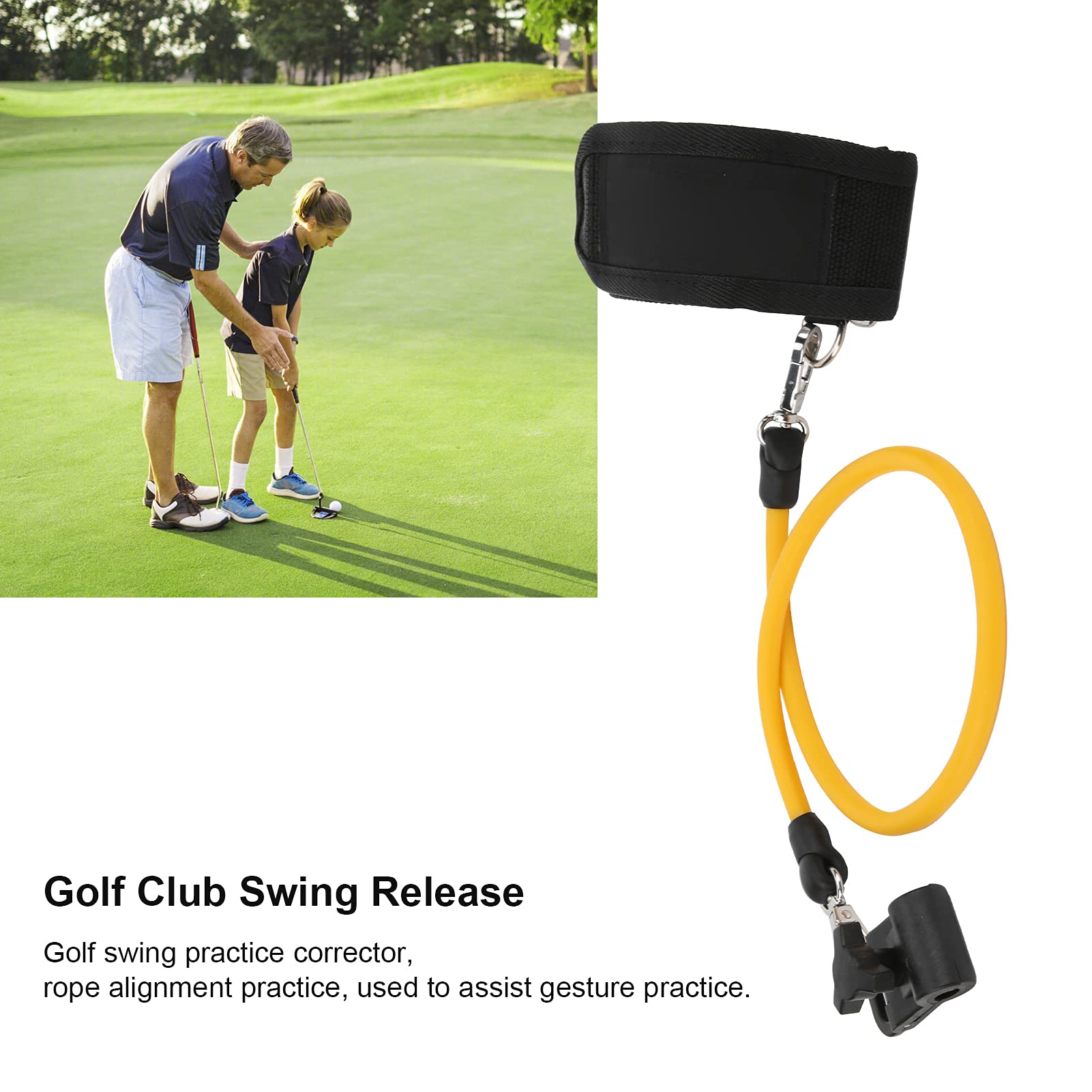 Golf Swing Trainer for Beginners - Arm Strength & Release Training Aid with Elastic Rope | Improve Golf Swing Mechanics | Perfect for Driving Range & Home Practice