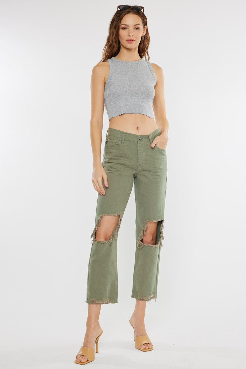 Blakely High Rise Straight Leg Jeans for Women - Stretchy Denim Pants, Comfortable & Flattering Fit - Perfect for Casual Wear, Office, and Date Night