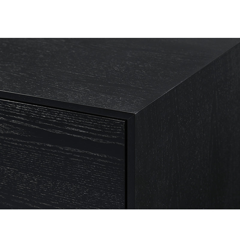 FANGO 150cm Sideboard Buffet Cabinet - Modern Black Ash Wood Storage Console Table for Dining Room, Living Room & Entryway | Perfect for Home Decor, Display & Organization