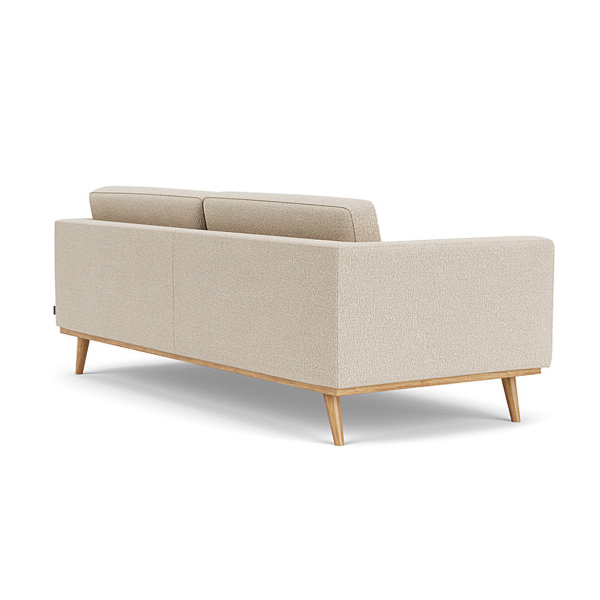 Johan Boucle 3 Seater Sofa - Modern Upholstered Fabric Couch for Living Room, Lounge & Apartment - Comfortable Mid-Century Style Sectional Sofa with Soft Boucle Fabric