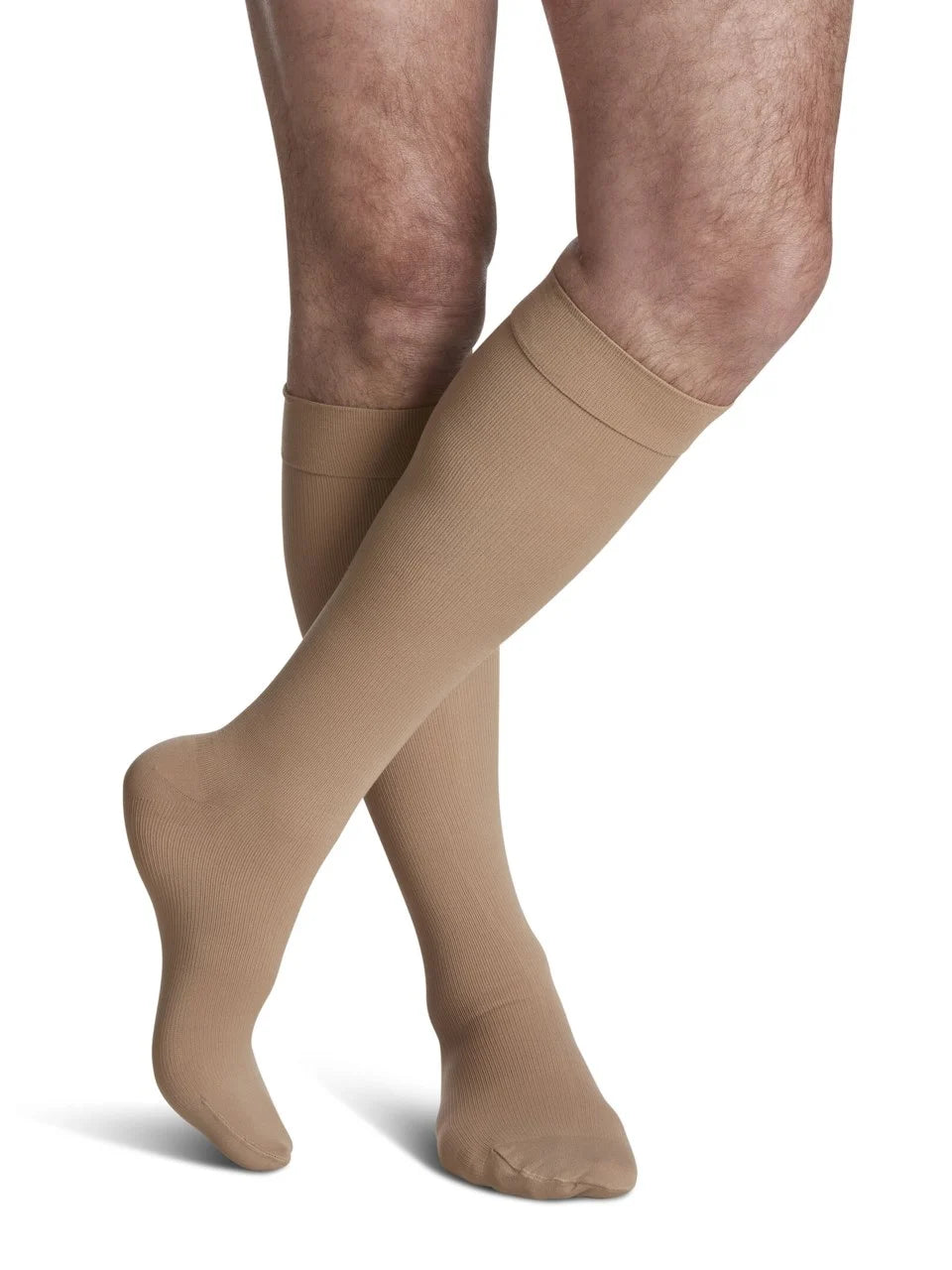 Sigvaris Essential Cotton Calf 30-40 mmHg Men's Closed Toe Compression Socks for Circulation & Swelling Relief - Perfect for Travel, Work & Recovery