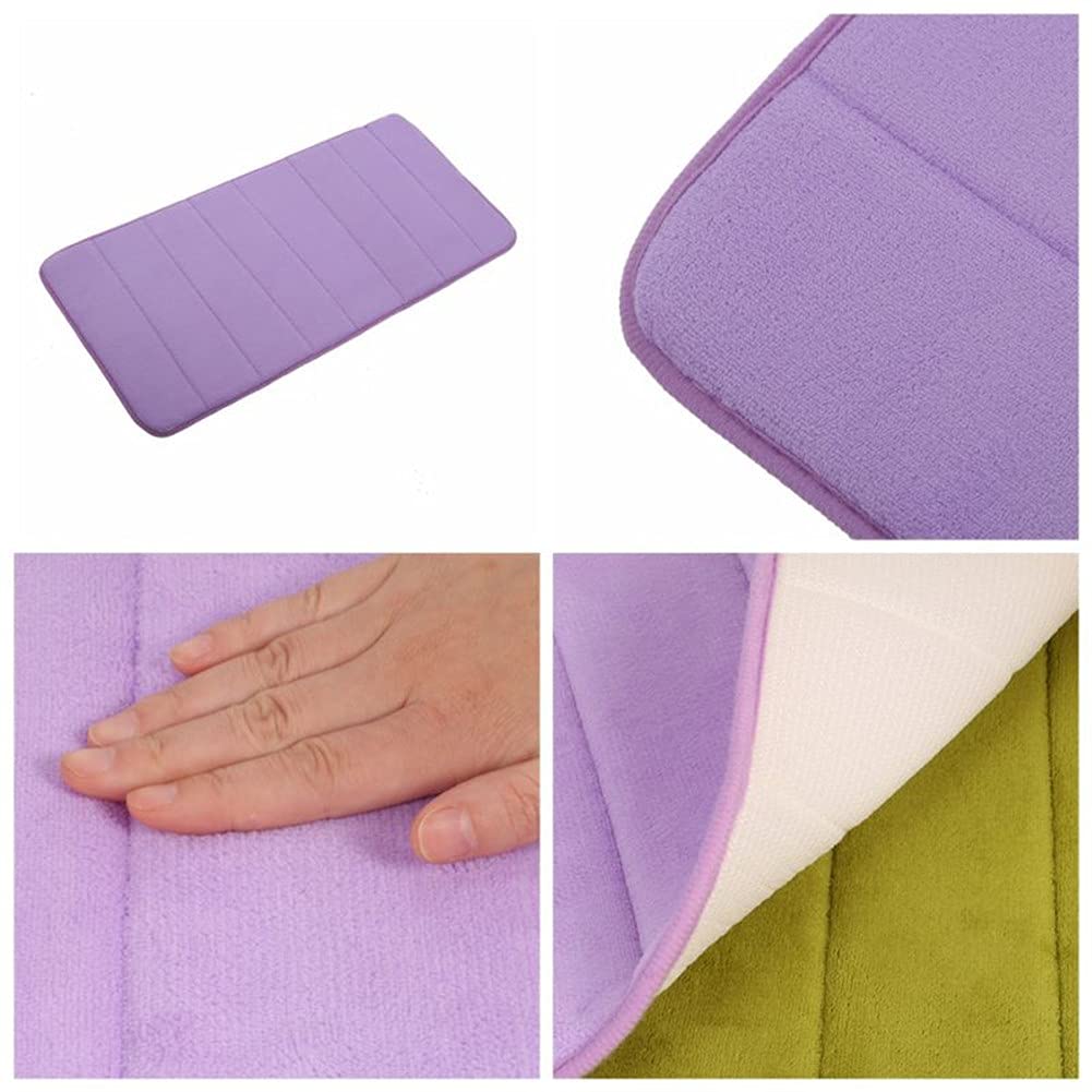 Ochine Memory Foam Bath Mat - Ultra Soft & Absorbent Non-Slip Bathroom Rug (24x17 Inches) | Quick-Dry Machine Washable Floor Mat for Shower, Tub & Vanity Areas