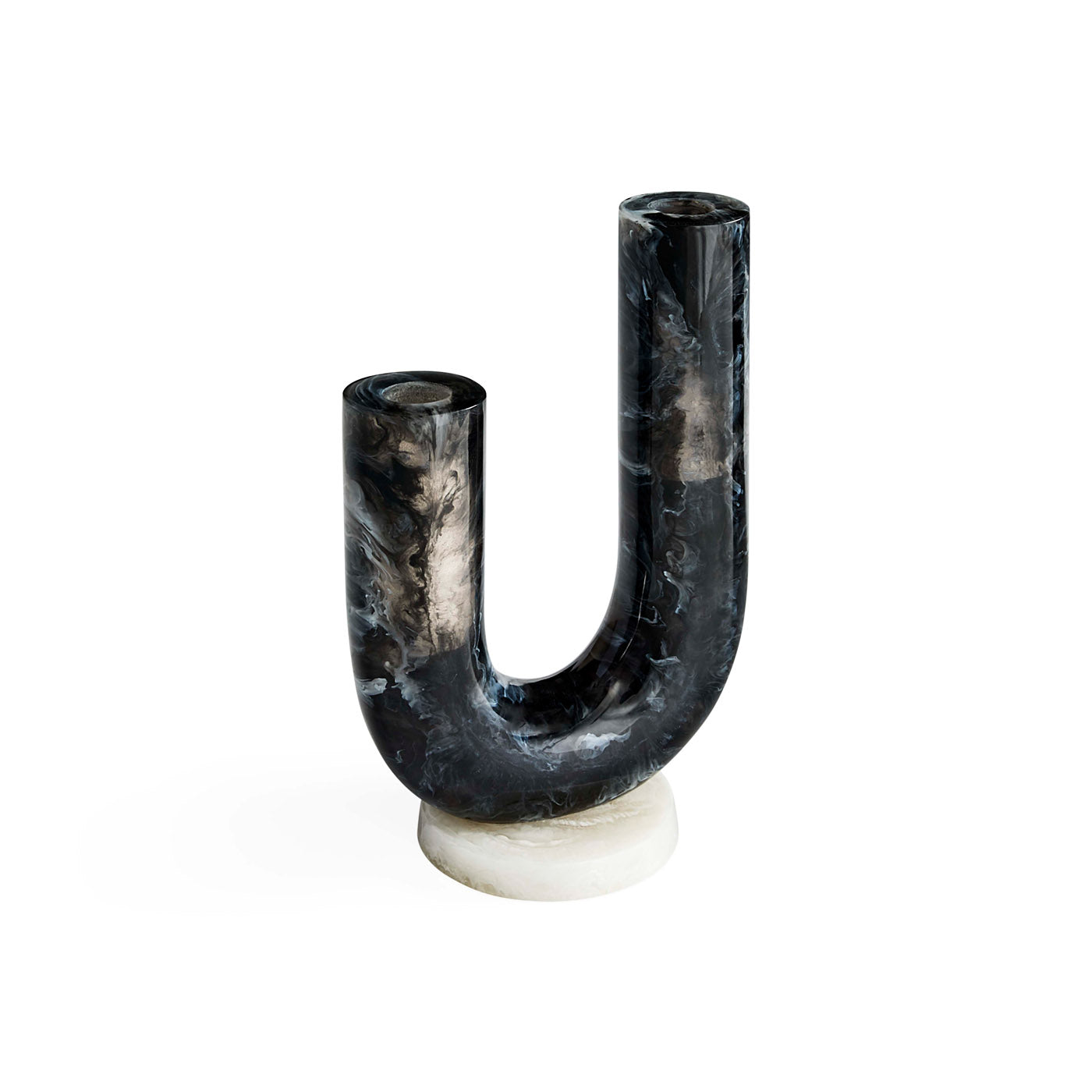 Como Double Tube Vase - Modern Glass Flower Vase for Home Decor, Wedding Centerpieces & Office Desk Decorations