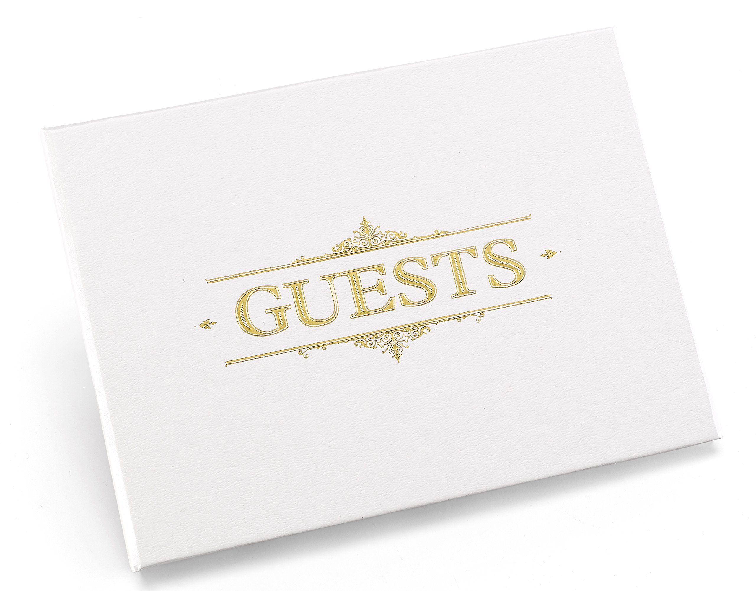 Elegant Baroque Wedding Guest Book with Gold Foil Design - Perfect for Weddings, Anniversaries & Special Events