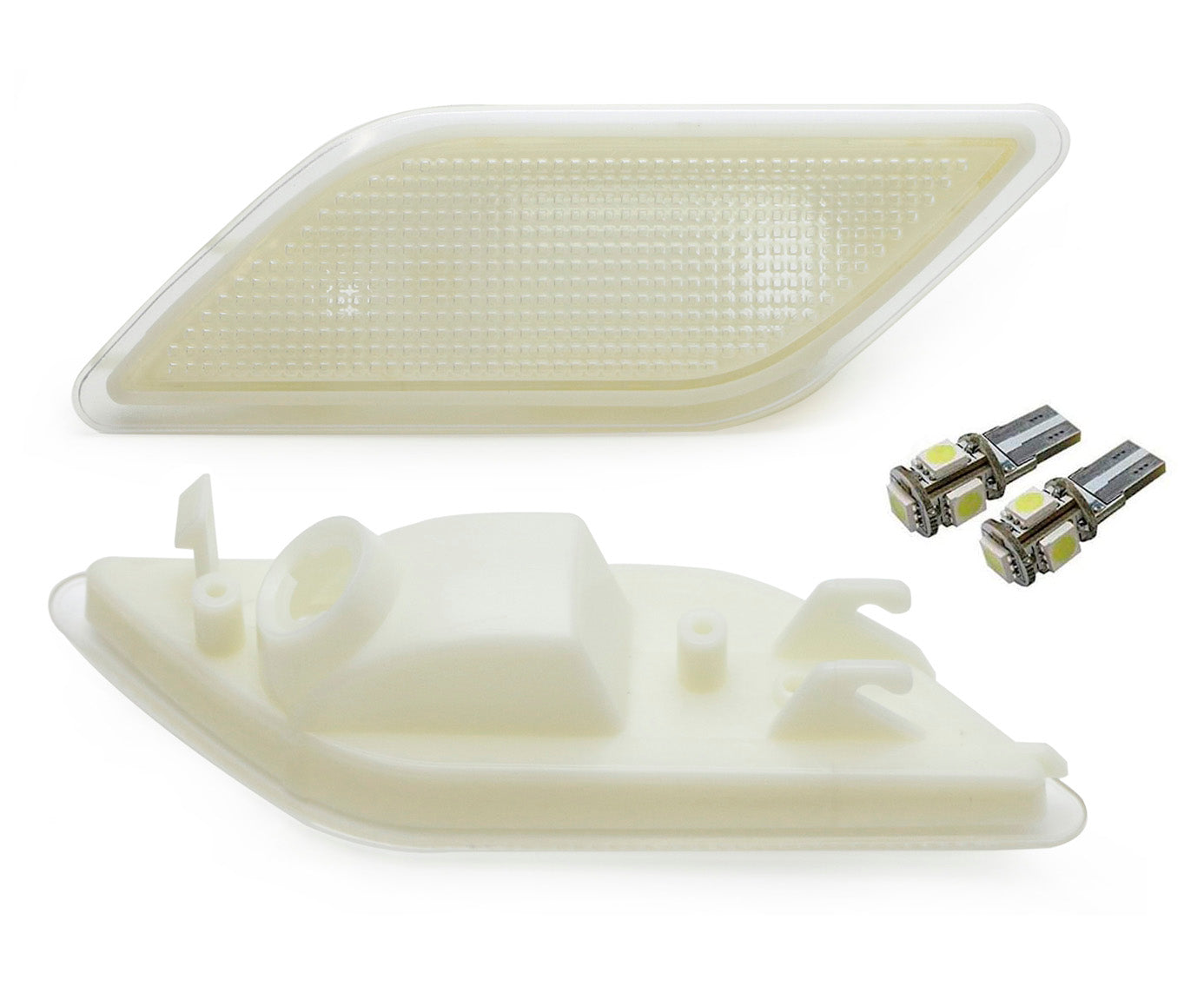 2010-2013 Mercedes W212 E-Class Clear Lens White LED Side Marker Lights - 4 Door Sedan Replacement for Enhanced Visibility & Style - Perfect for Night Driving & Custom Car Upgrades