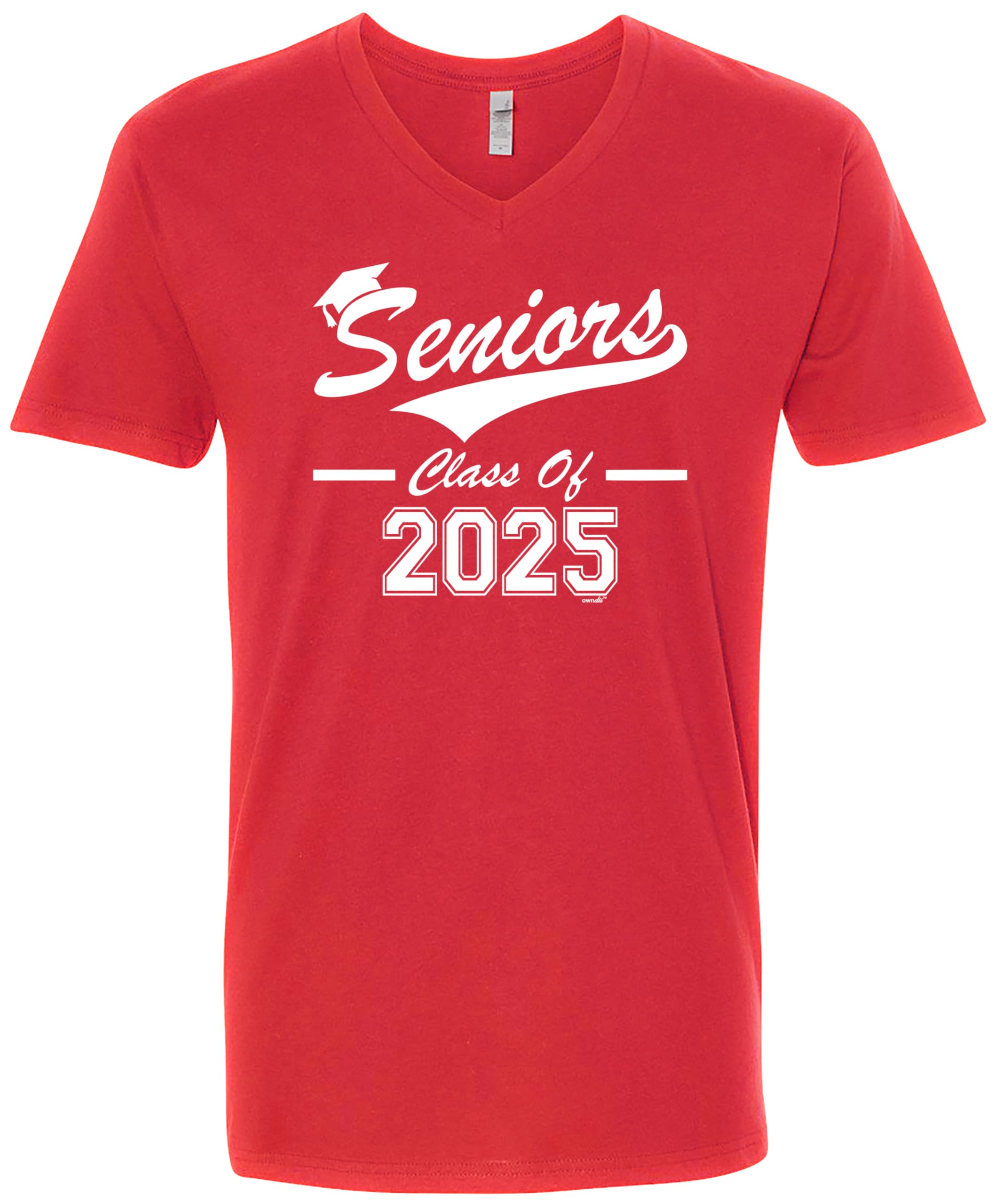 Class of 2025 Graduation T-Shirt - V-Neck Senior Gift with Custom Logo - Perfect for High School Graduation Parties & College Celebrations