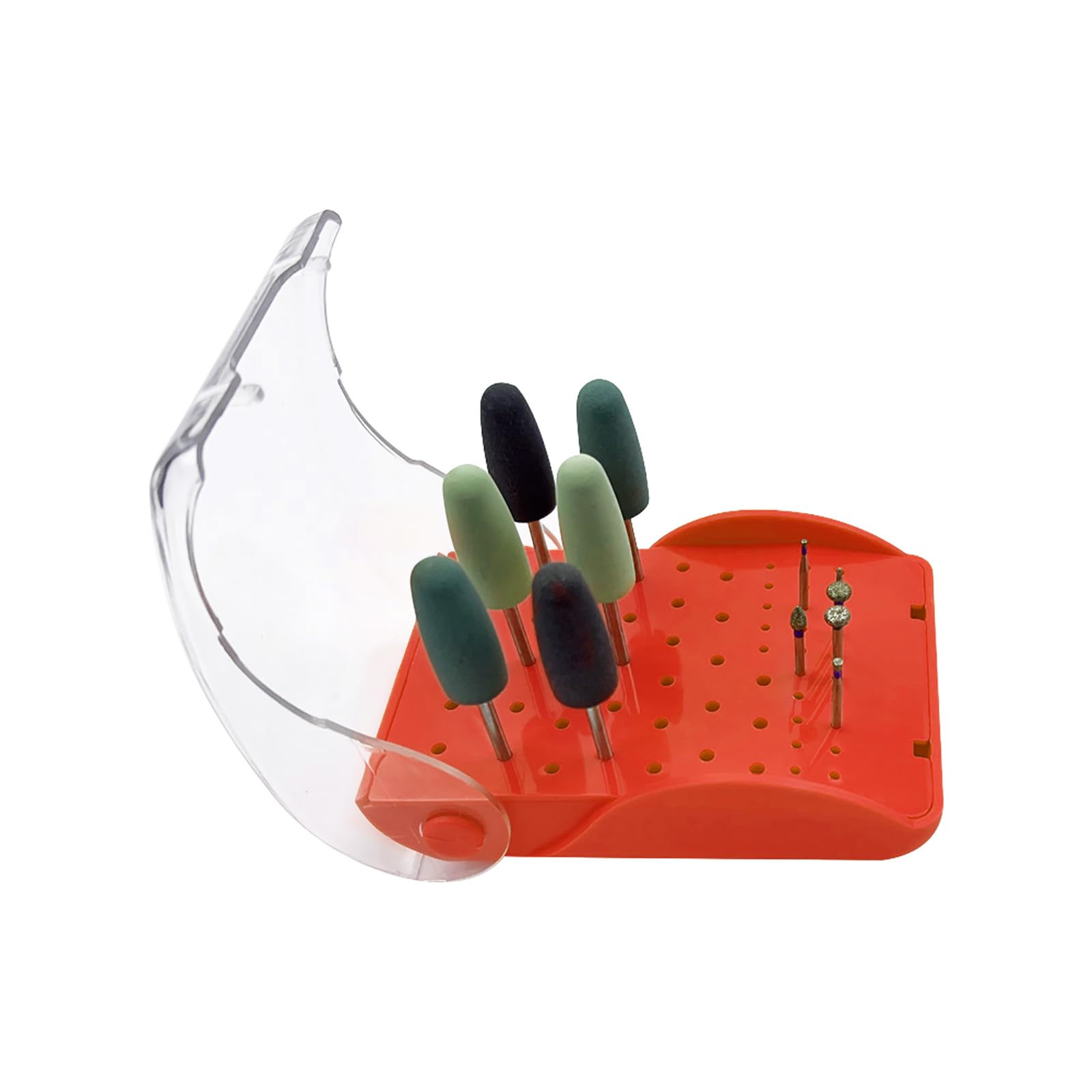 Autoclavable 60-Hole Dental Bur Block Organizer with Cover - Slow & High Speed Burs Holder for Dentists | Perfect for Dental Clinics, Labs & Portable Tool Organization
