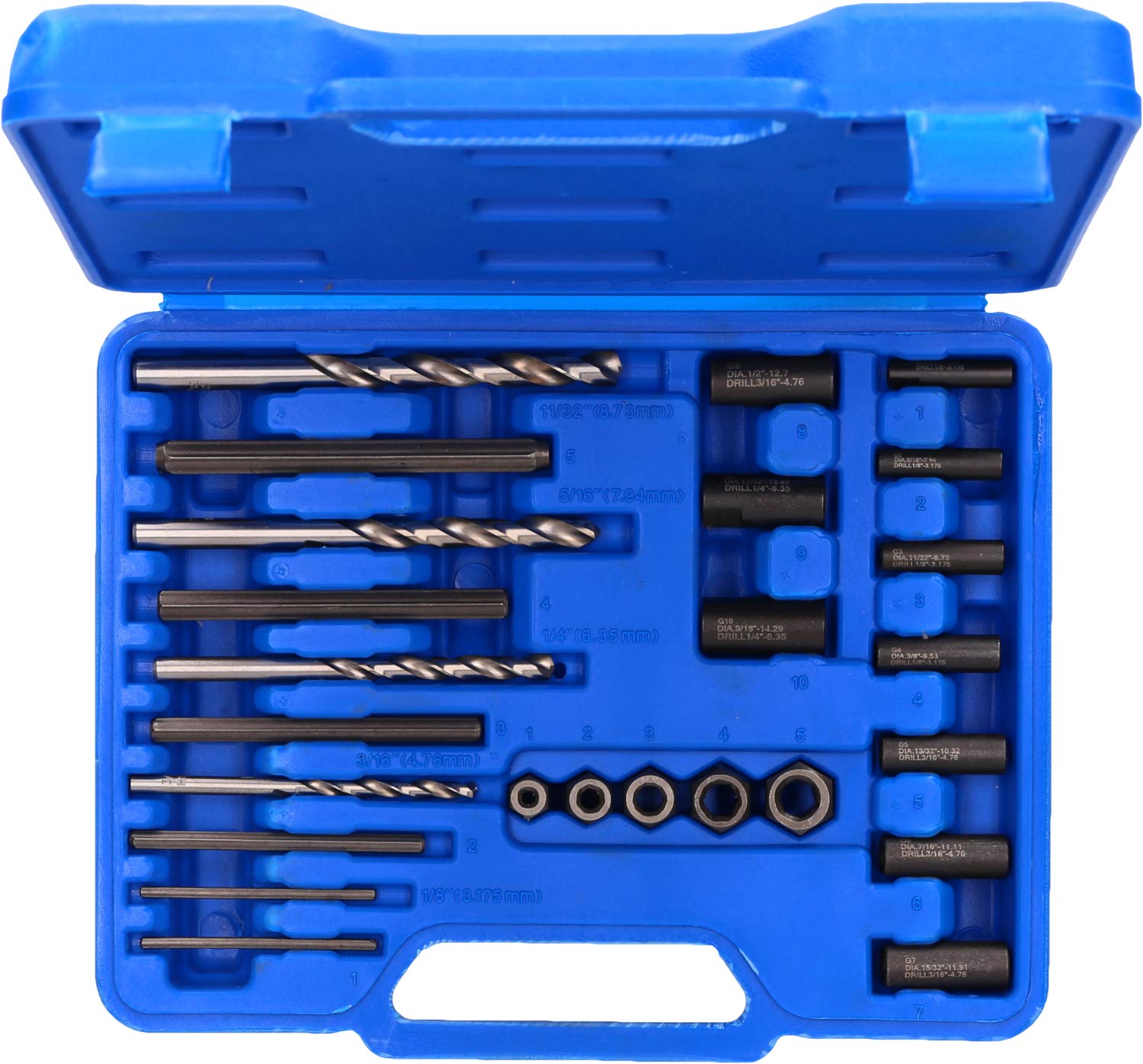 BT541900 Screw Extractor Set 25pcs - Easy Broken Bolt Removal for DIY & Auto Repair